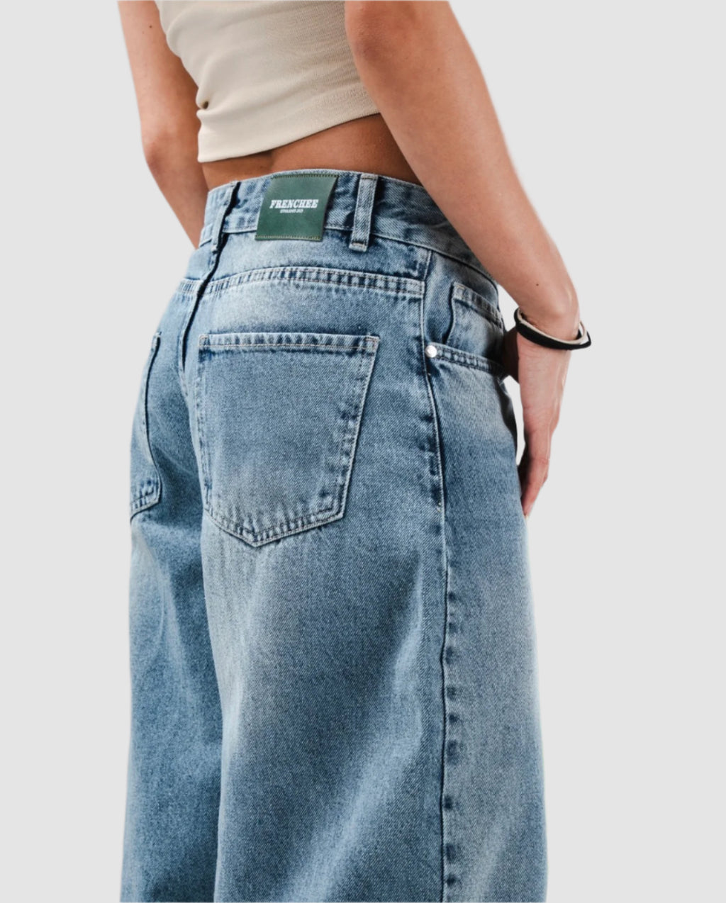Light Denim Low Waist Baggy Jeans