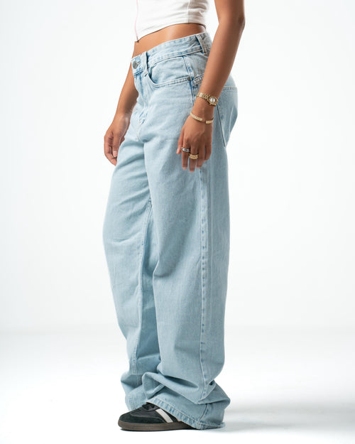 Sky Blue Straight Fit Jeans