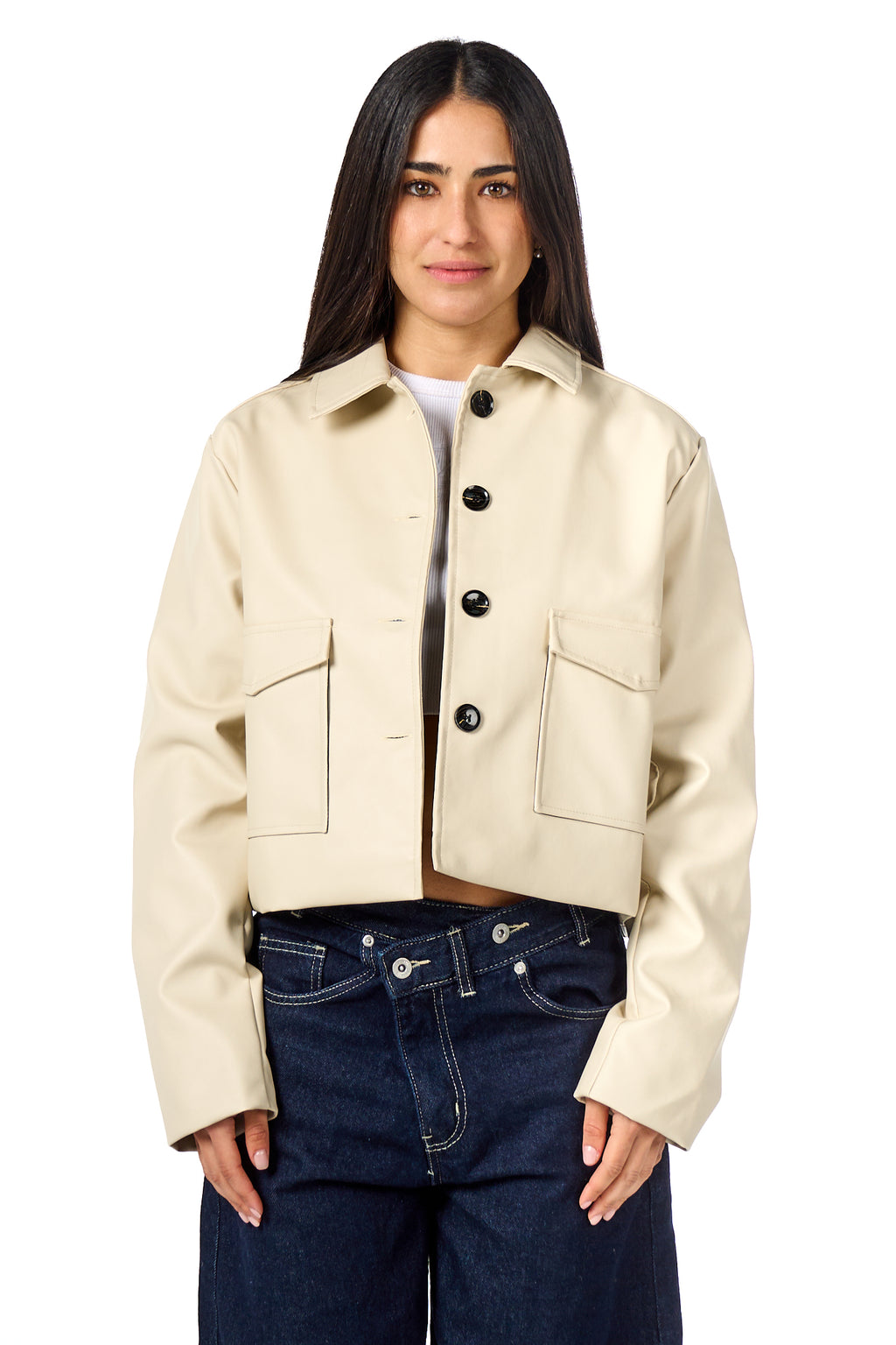 Leather Buttons Jacket