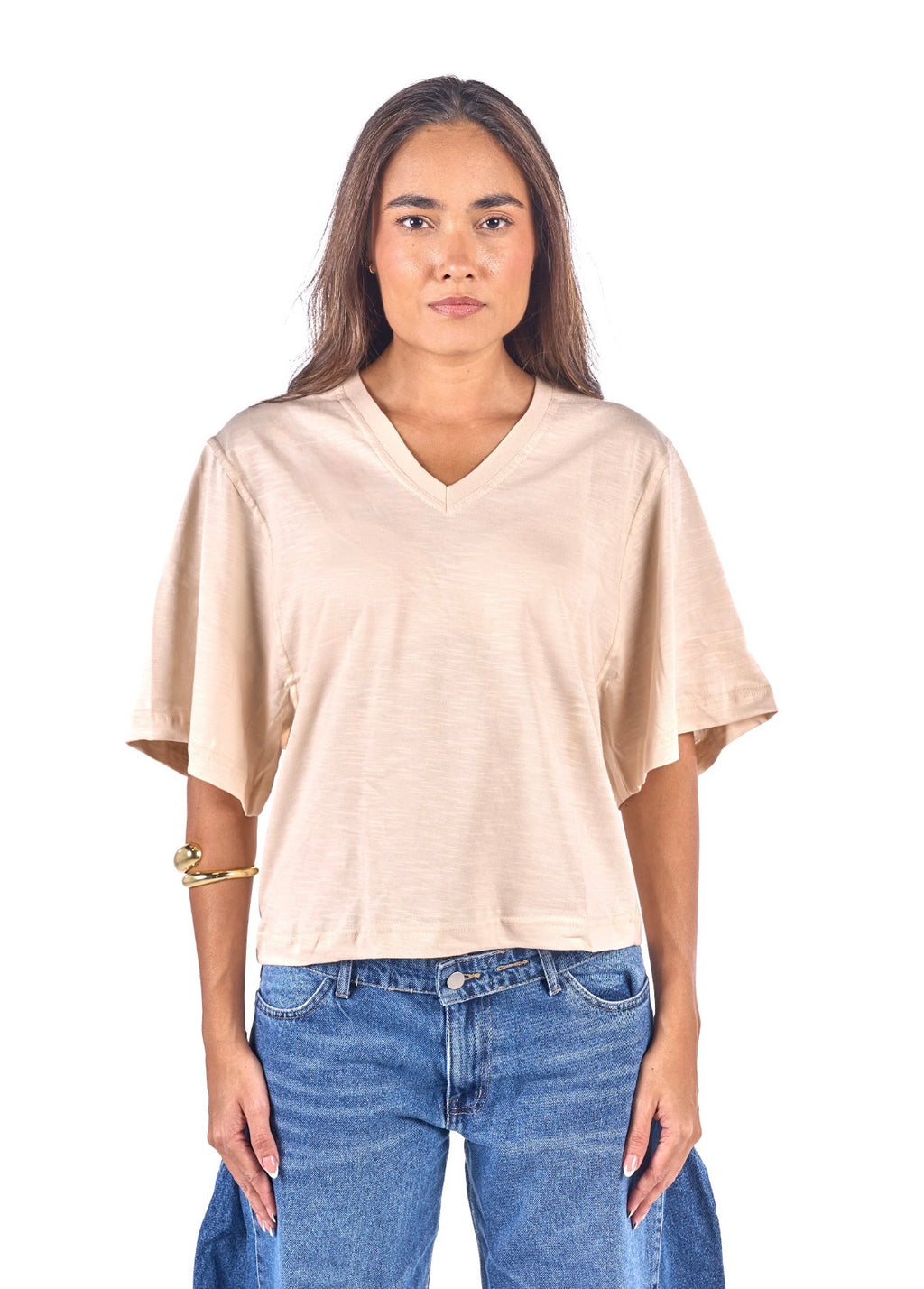 V-neck relaxed tee