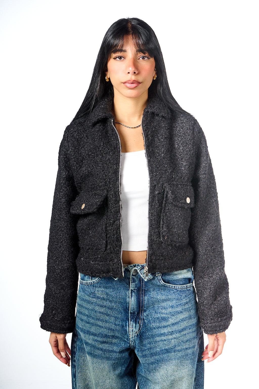 Teddy Pocketed Jacket