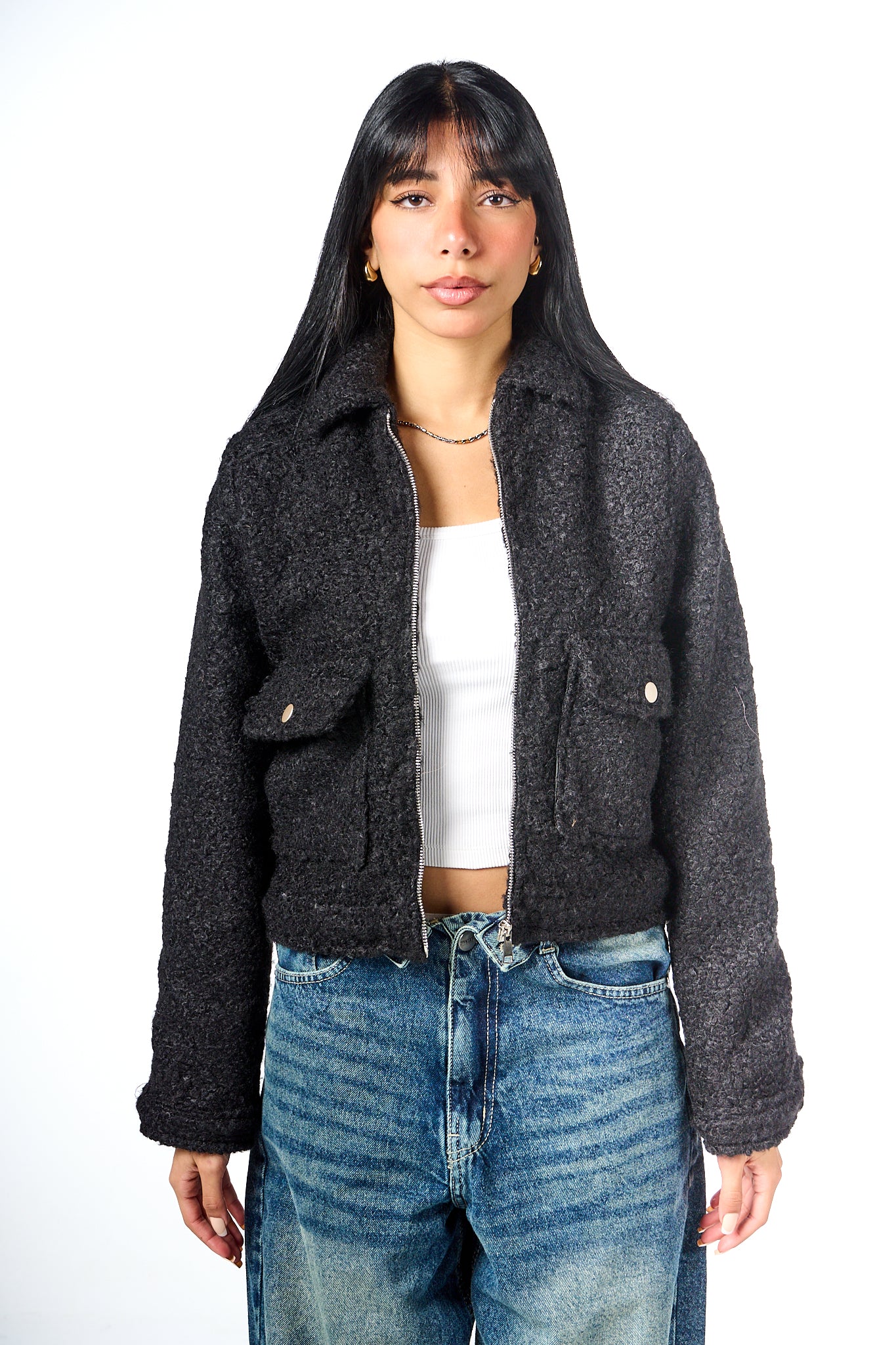 Teddy Pocketed Jacket