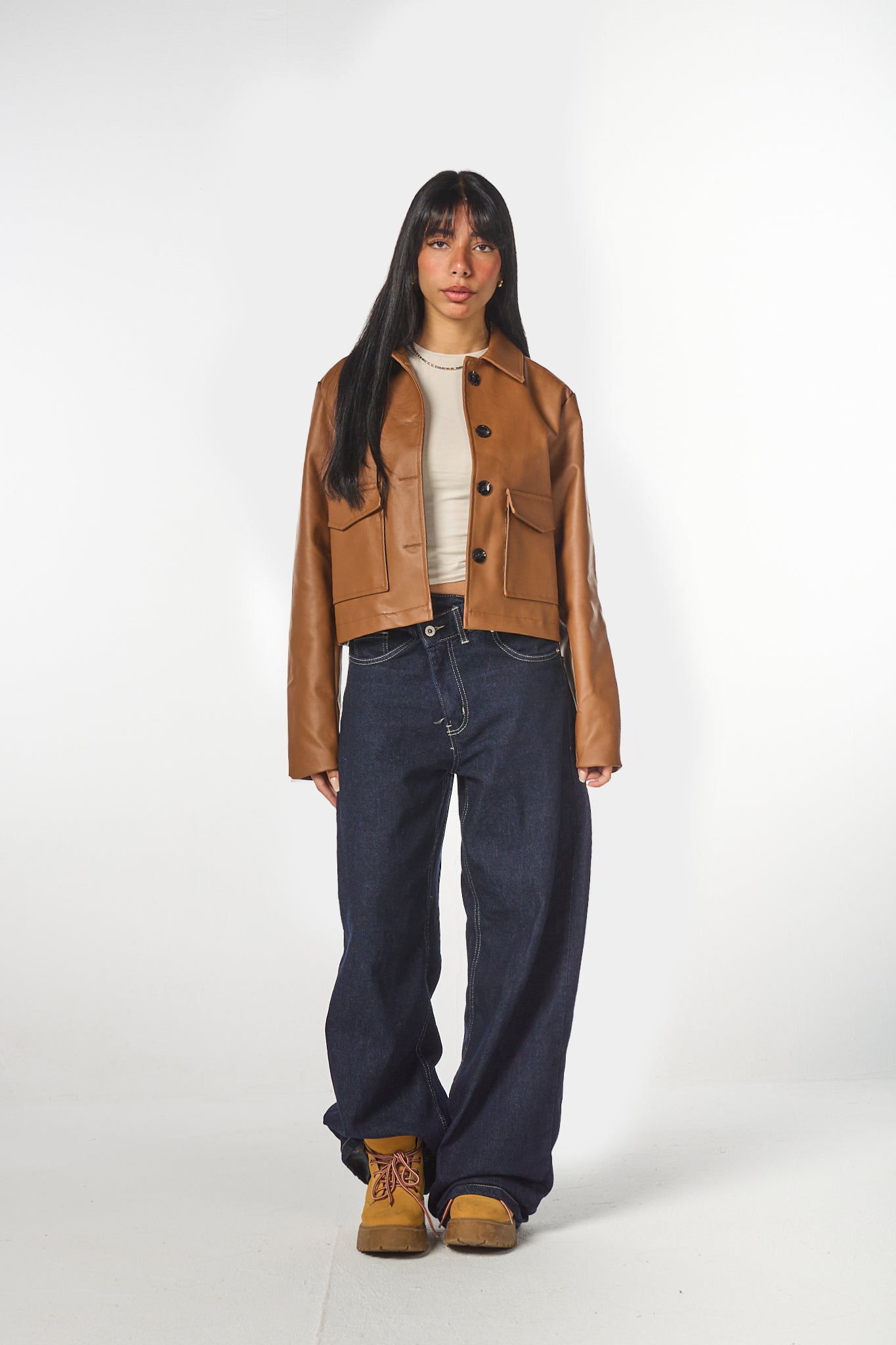 Leather Buttons Jacket