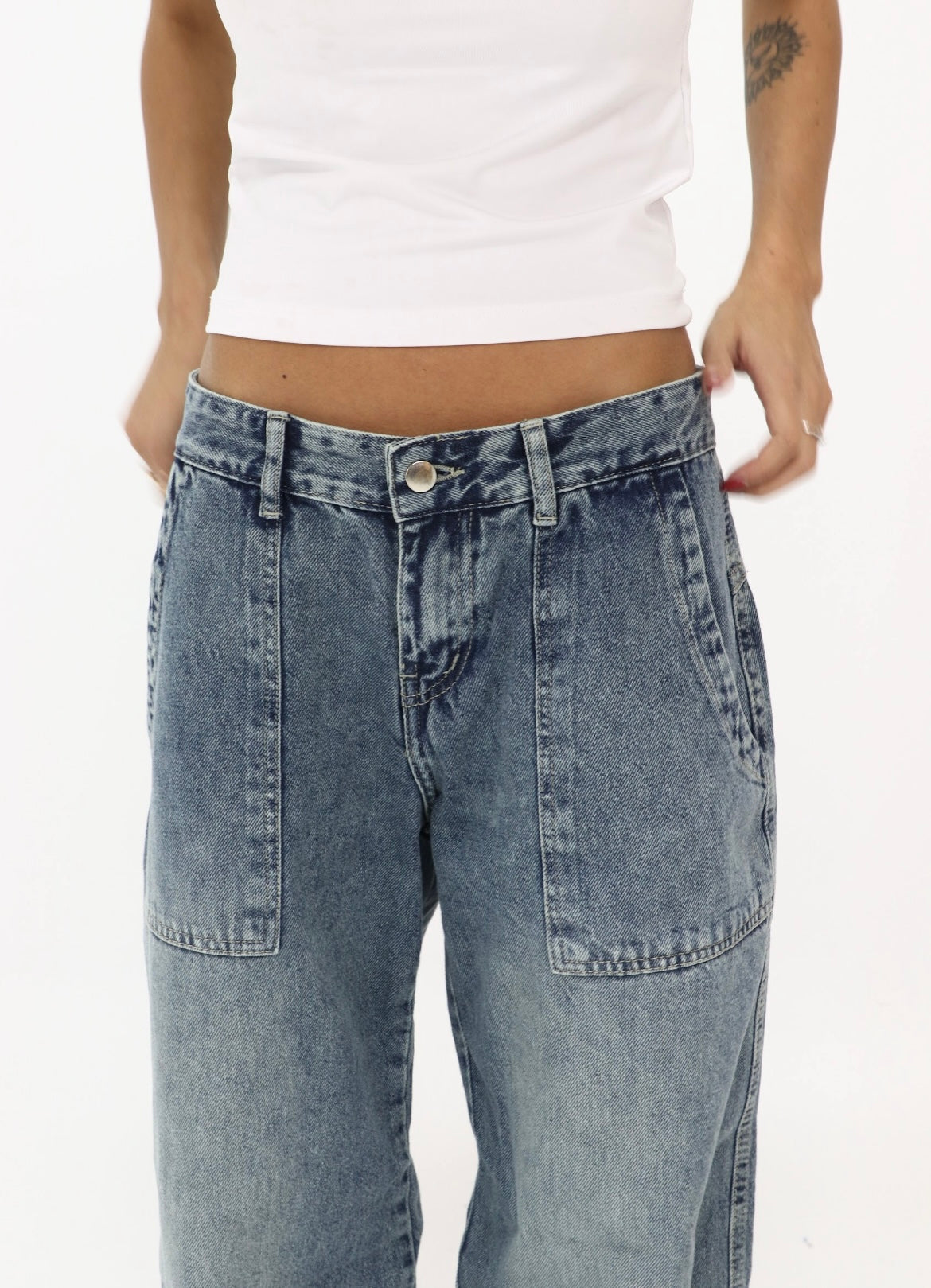 Light Denim Pocket Jeans