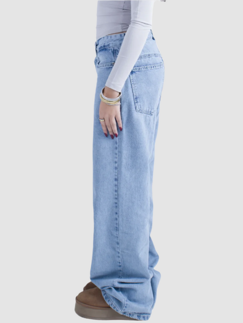 Sky Blue Straight Fit Jeans