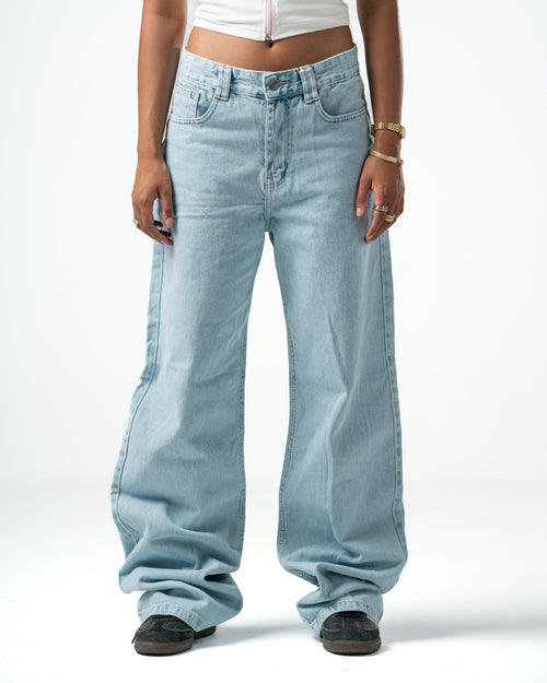 Sky Blue Straight Fit Jeans