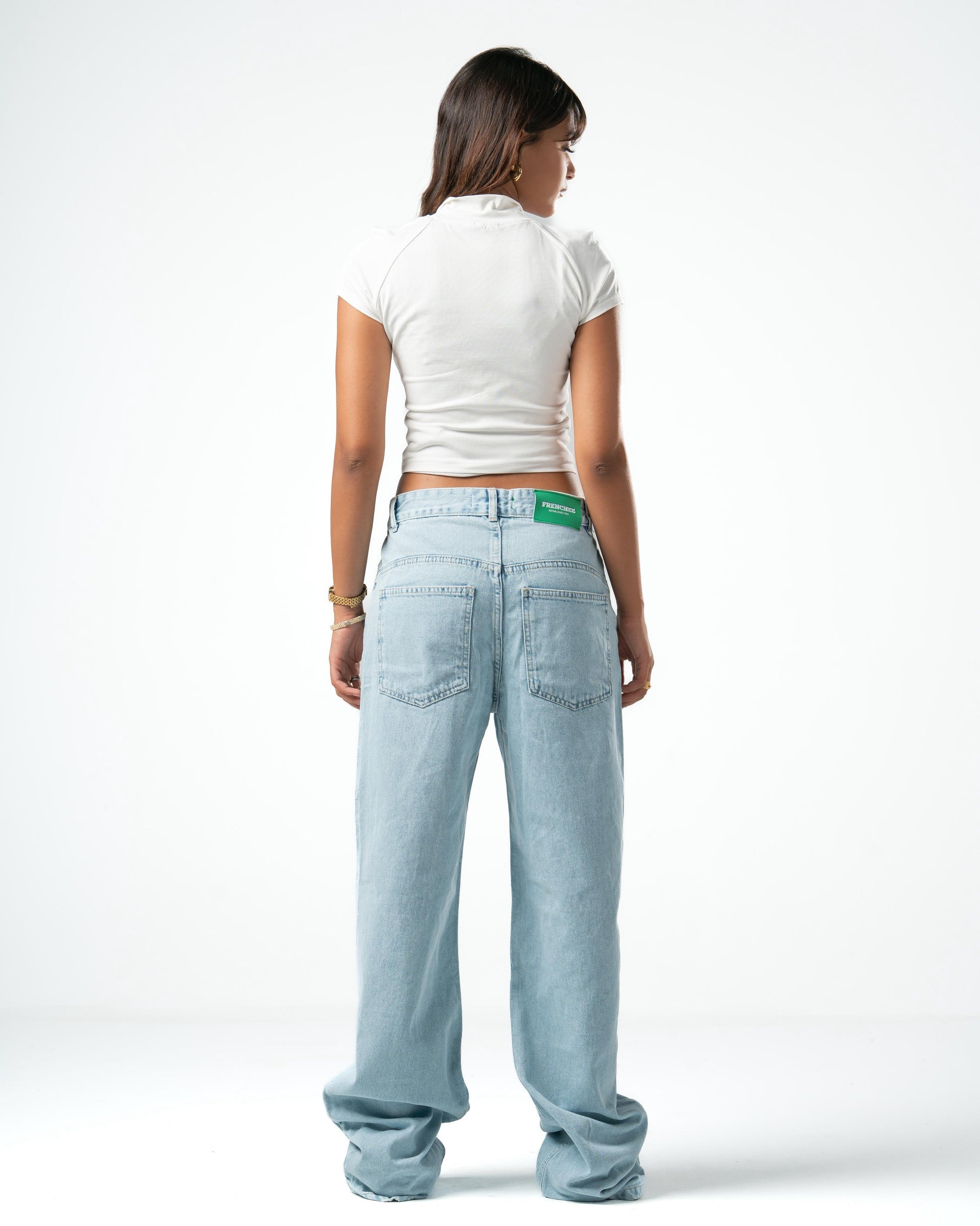 Sky Blue Straight Fit Jeans