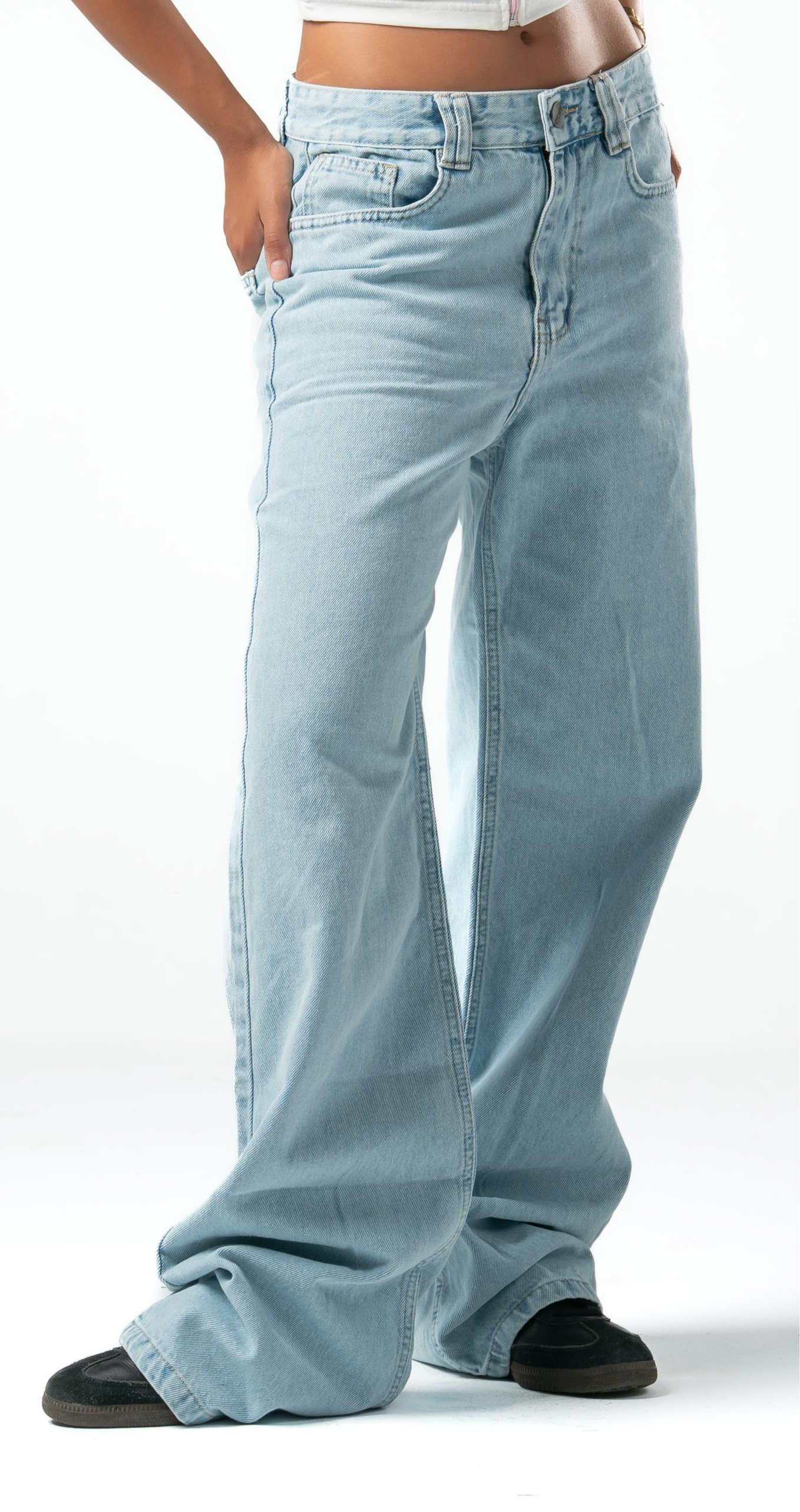 Sky Blue Straight Fit Jeans