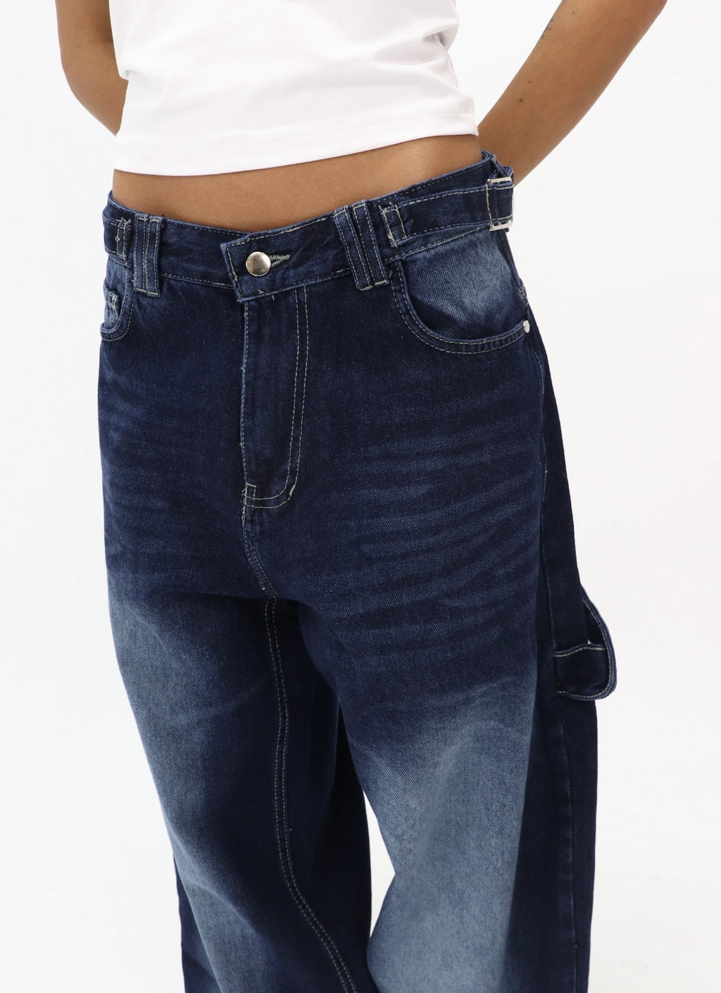 Dark Blue Ballon Fit Jeans