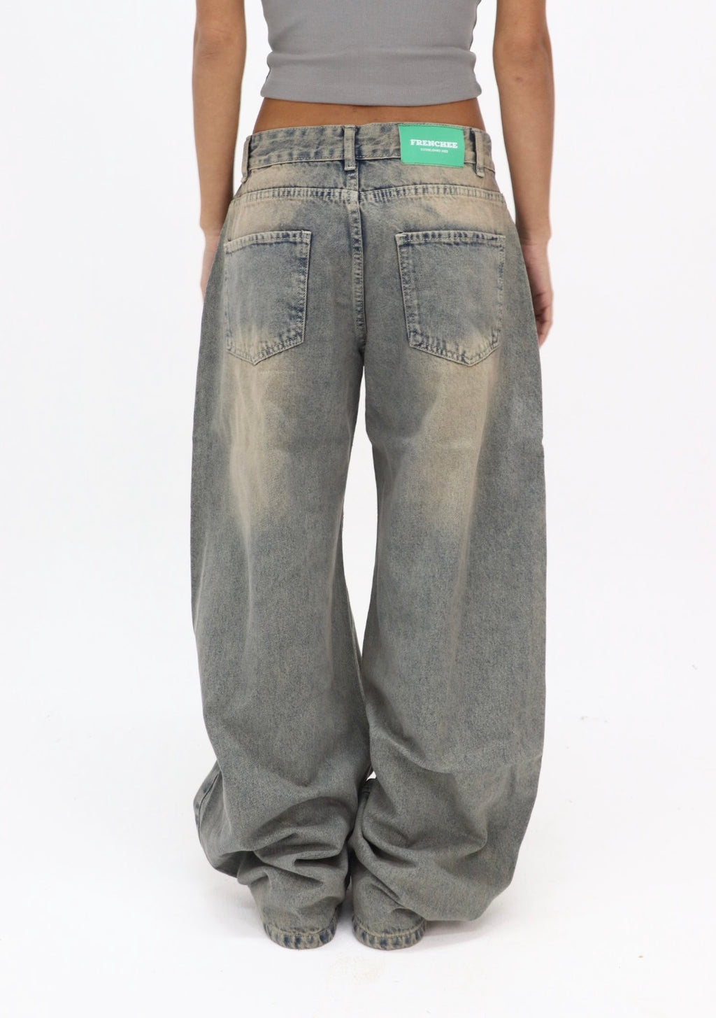 Dirty Grey Low Waist Jeans