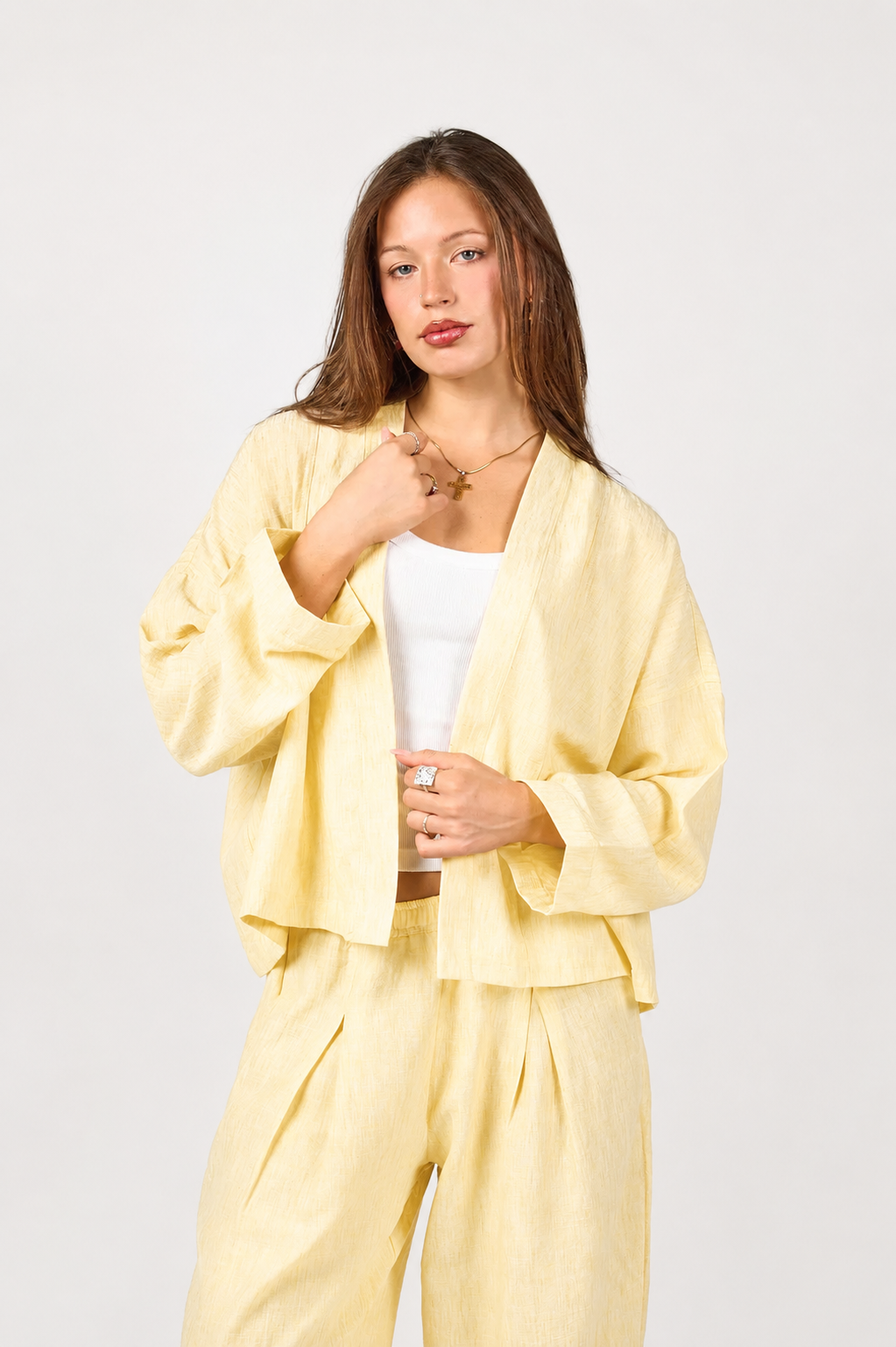 Washed Linen Cardigan