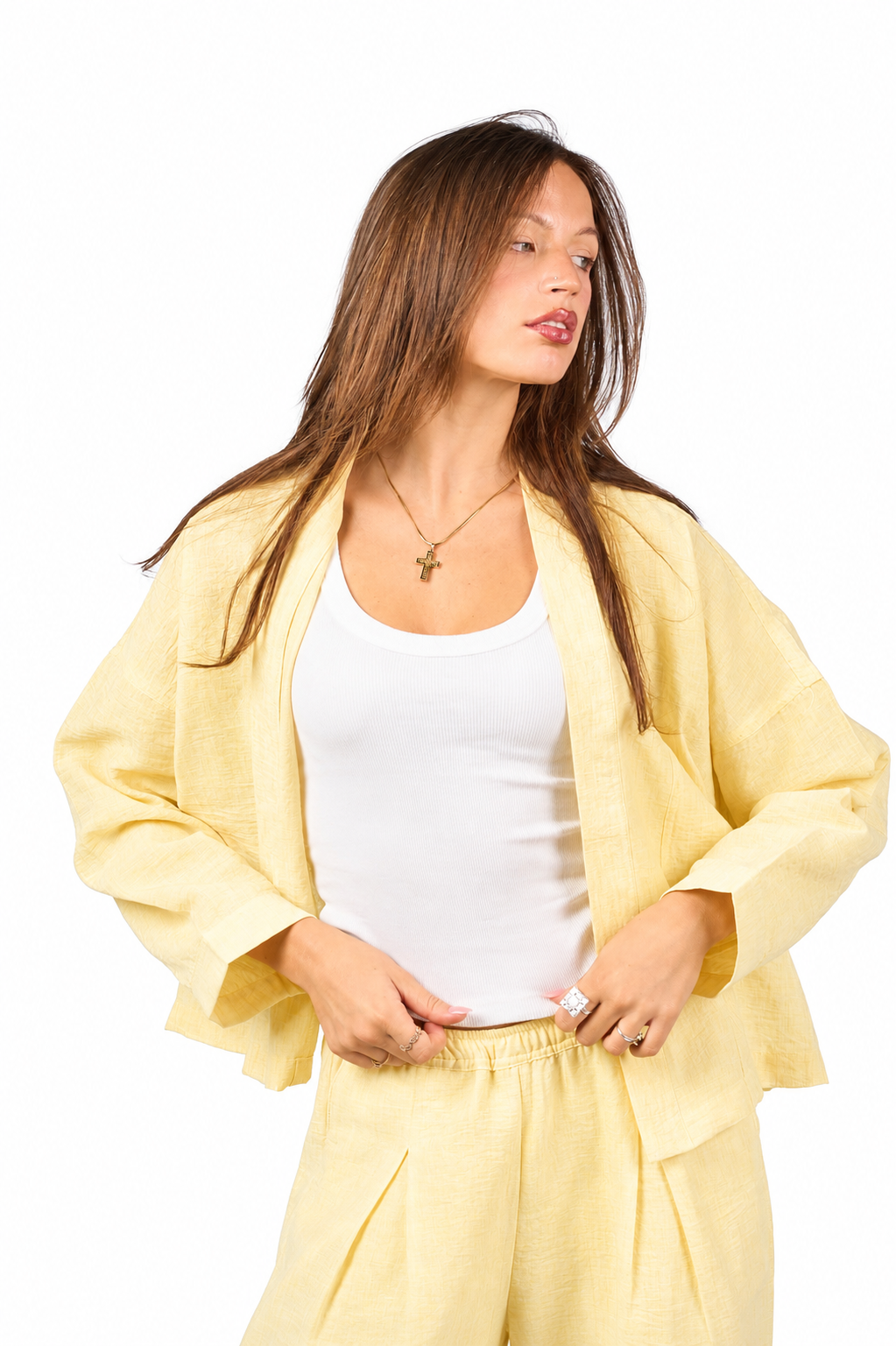 Washed Linen Cardigan