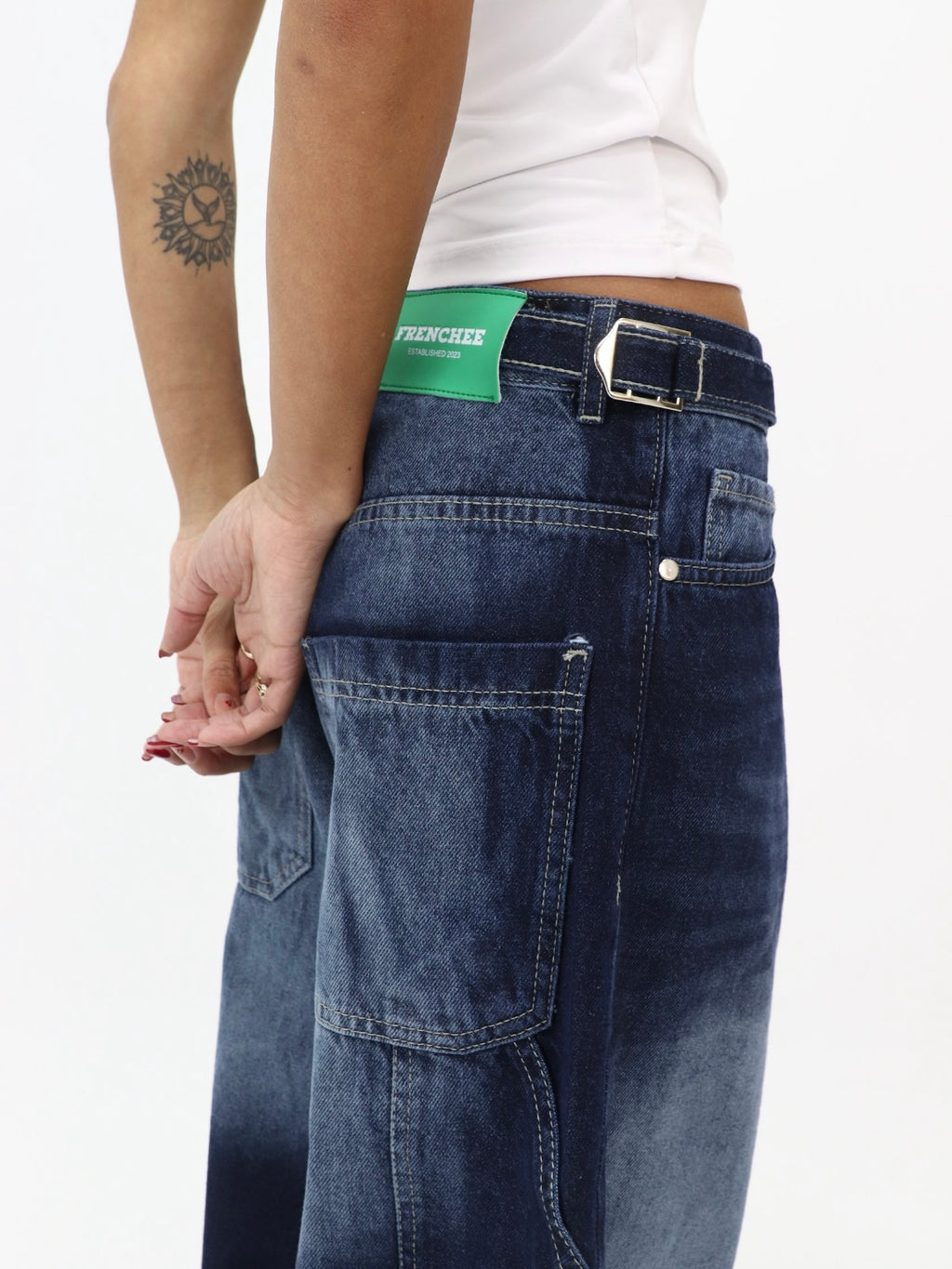 Dark Blue Ballon Fit Jeans
