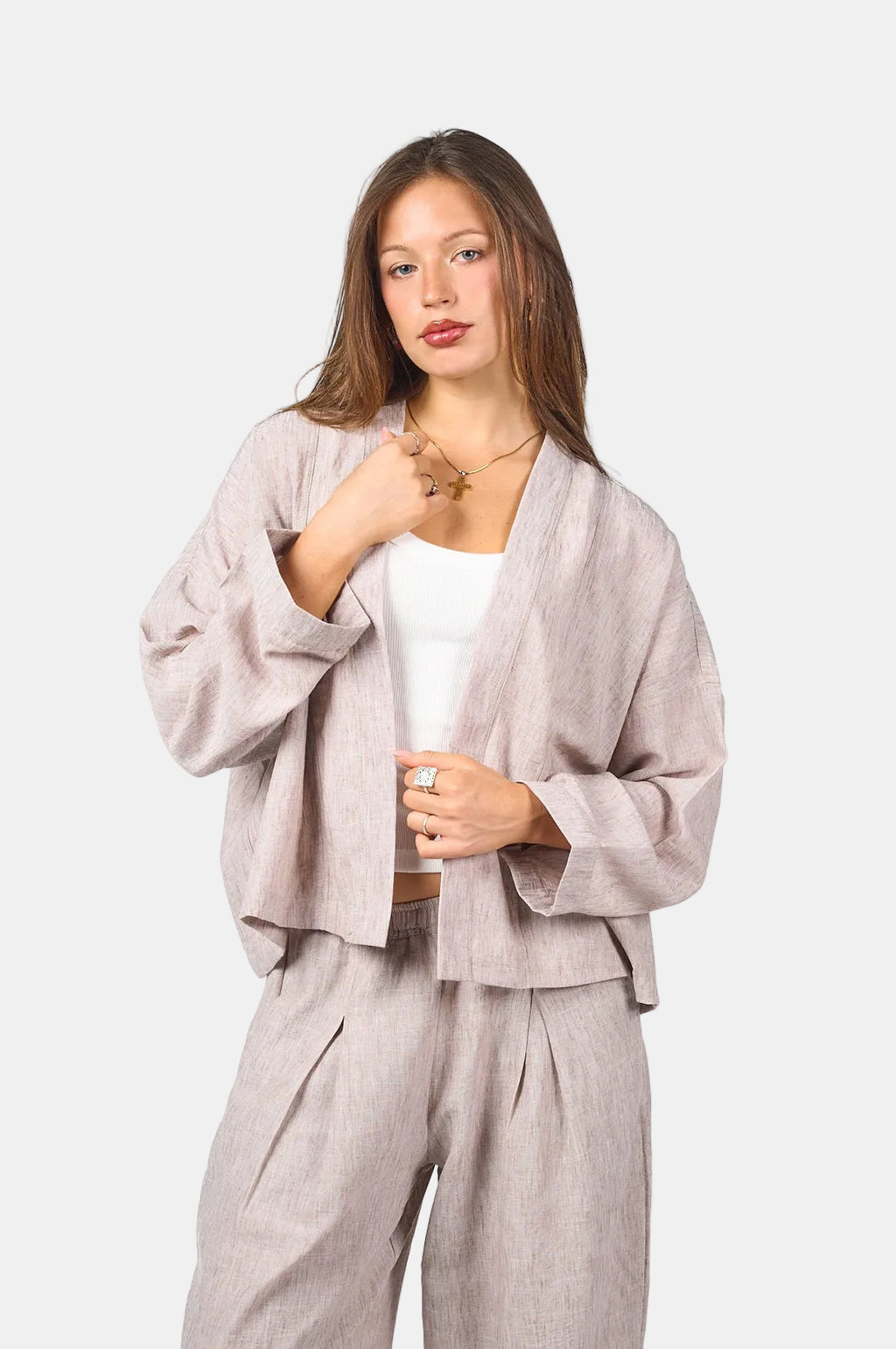 Washed Linen Cardigan