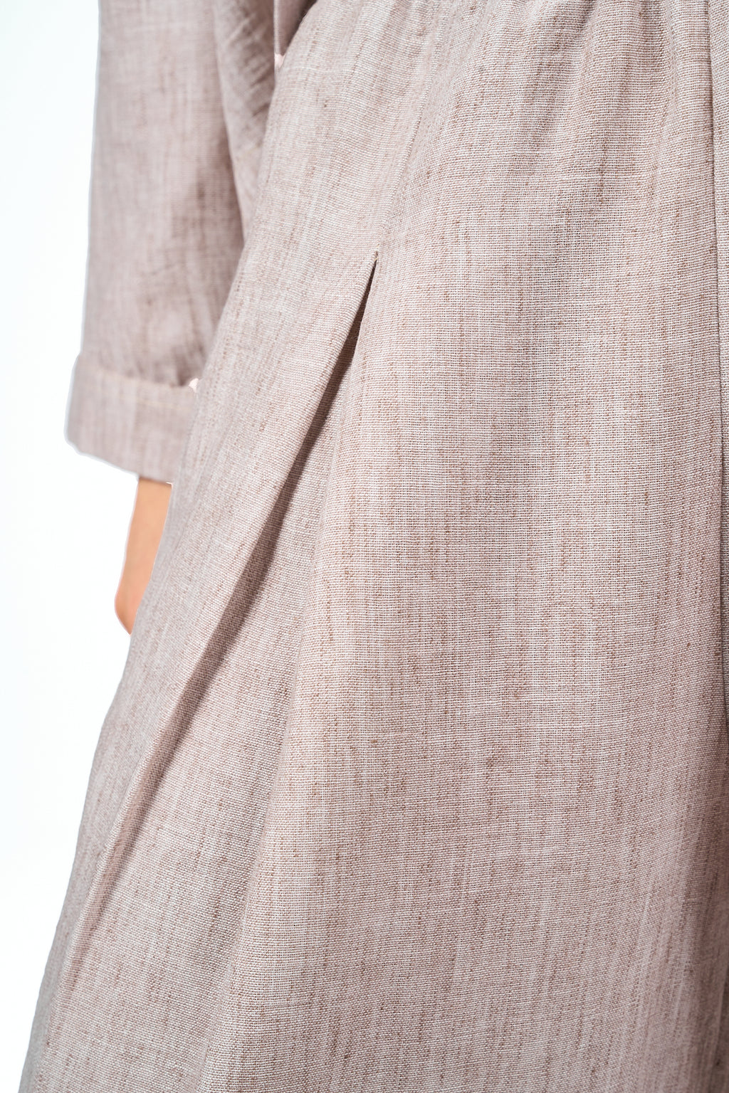 Washed Pleated Linen Pants