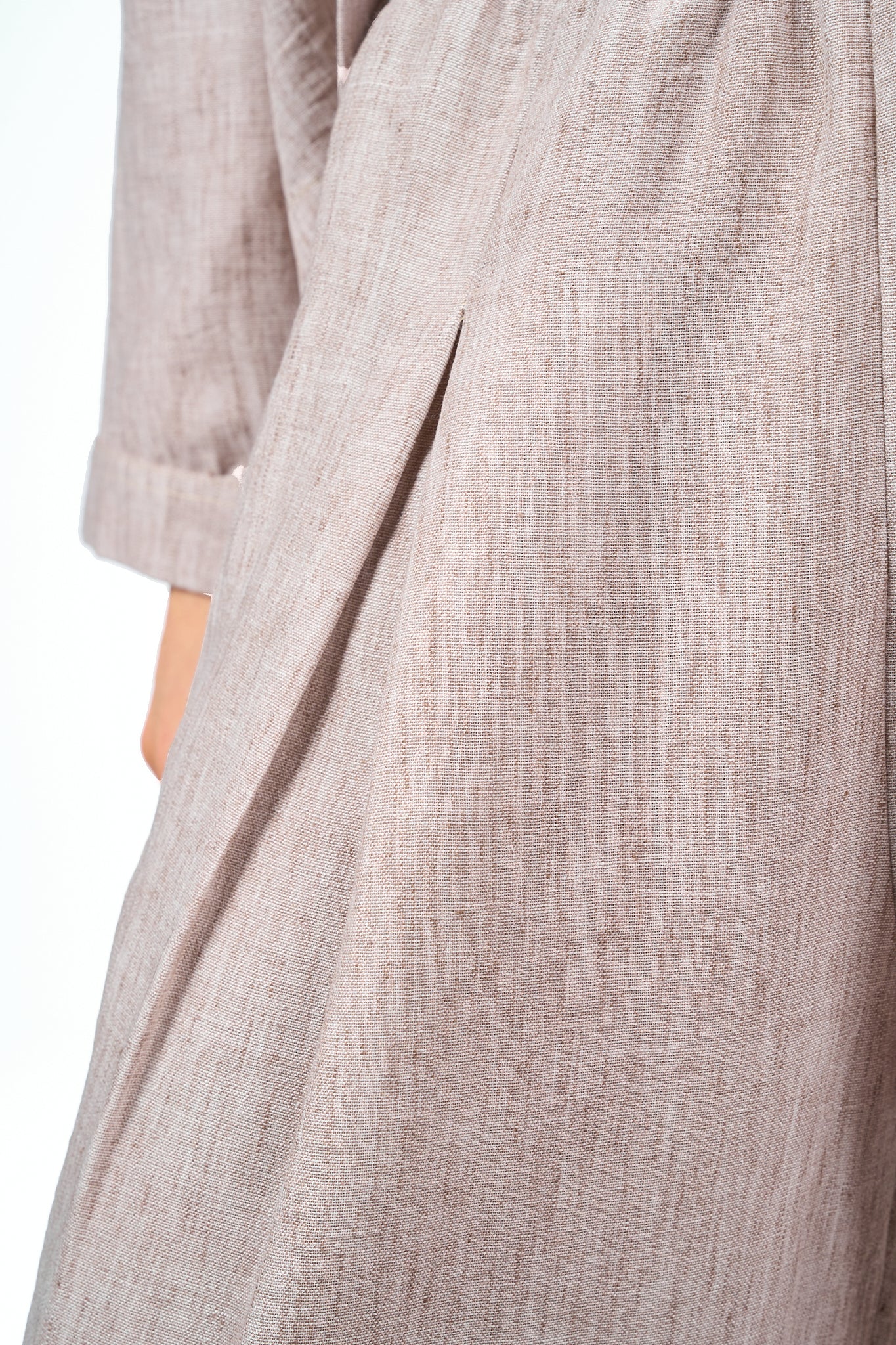 Washed Pleated Linen Pants
