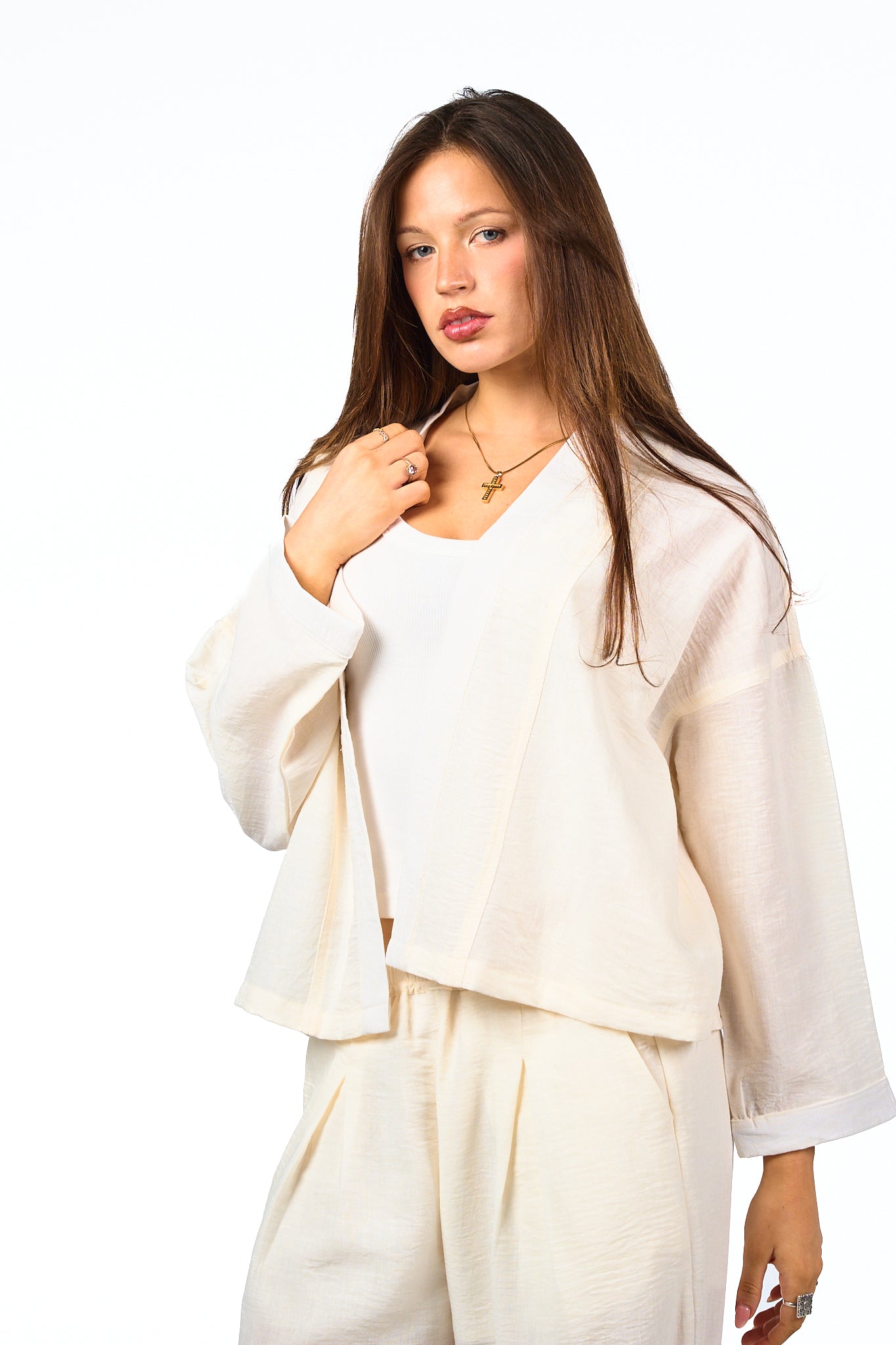 Washed Linen Cardigan