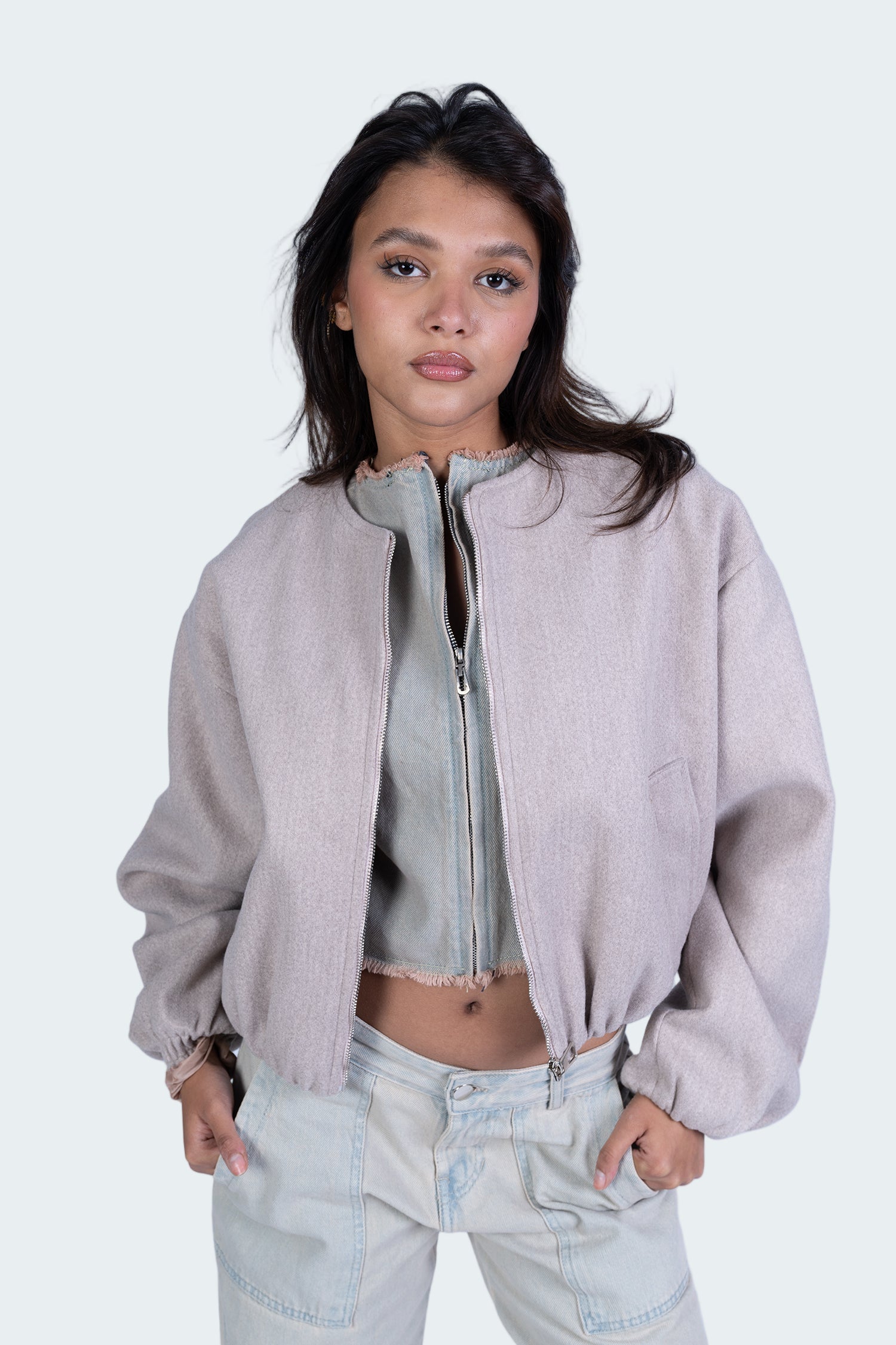 Broadcloth Bomber Jacket
