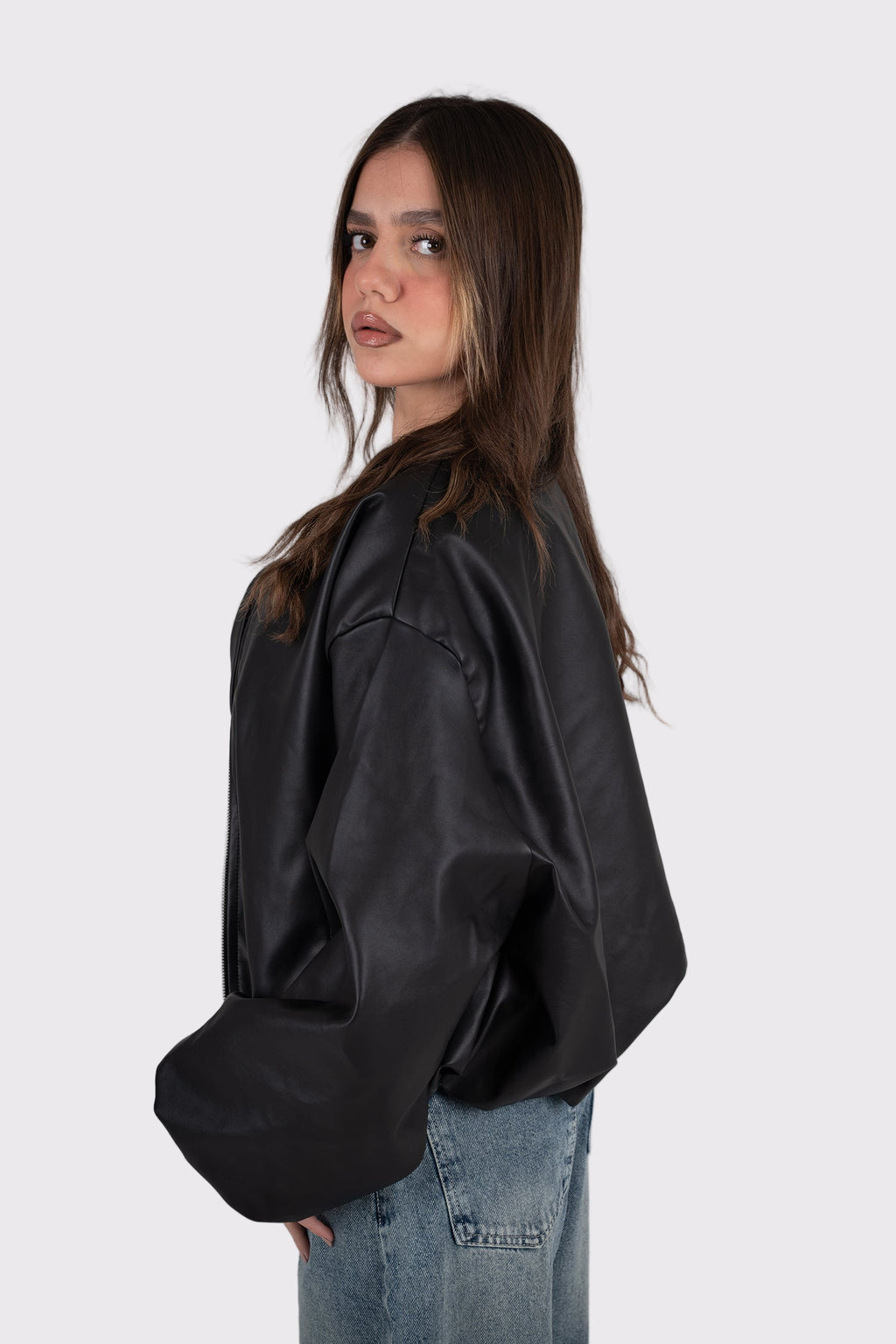 Leather Bomber Jacket