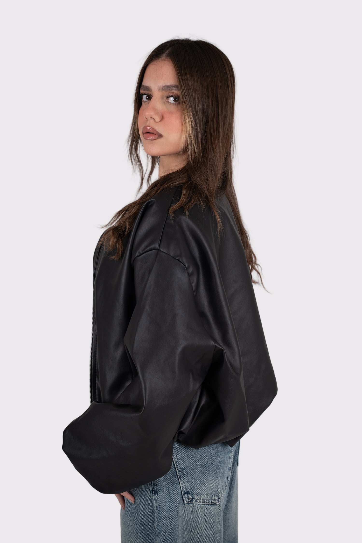 Leather Bomber Jacket