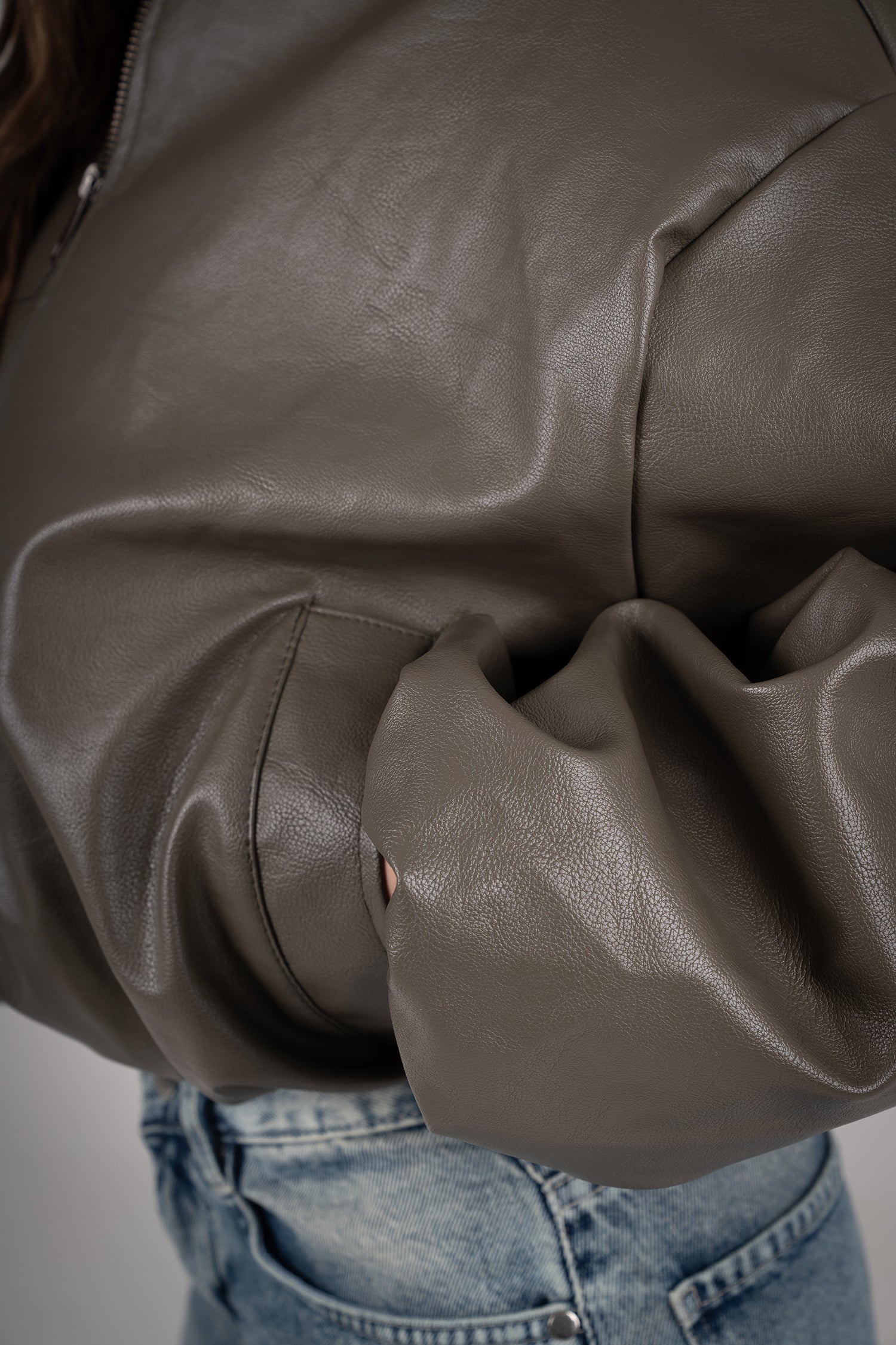Leather Bomber Jacket