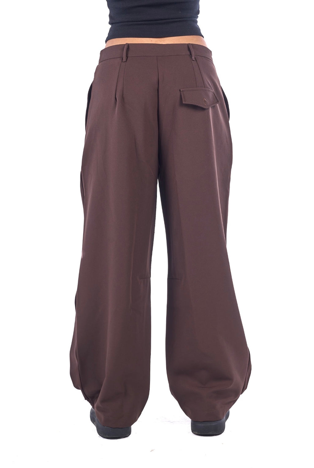 Double bottomed pleated pants