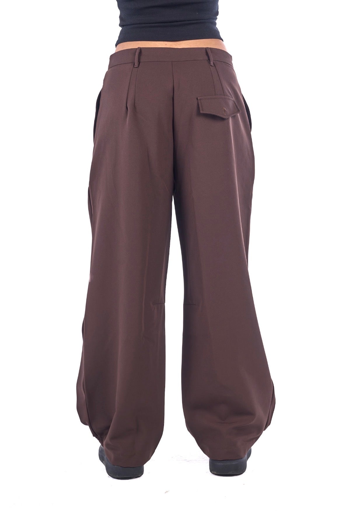 Double bottomed pleated pants