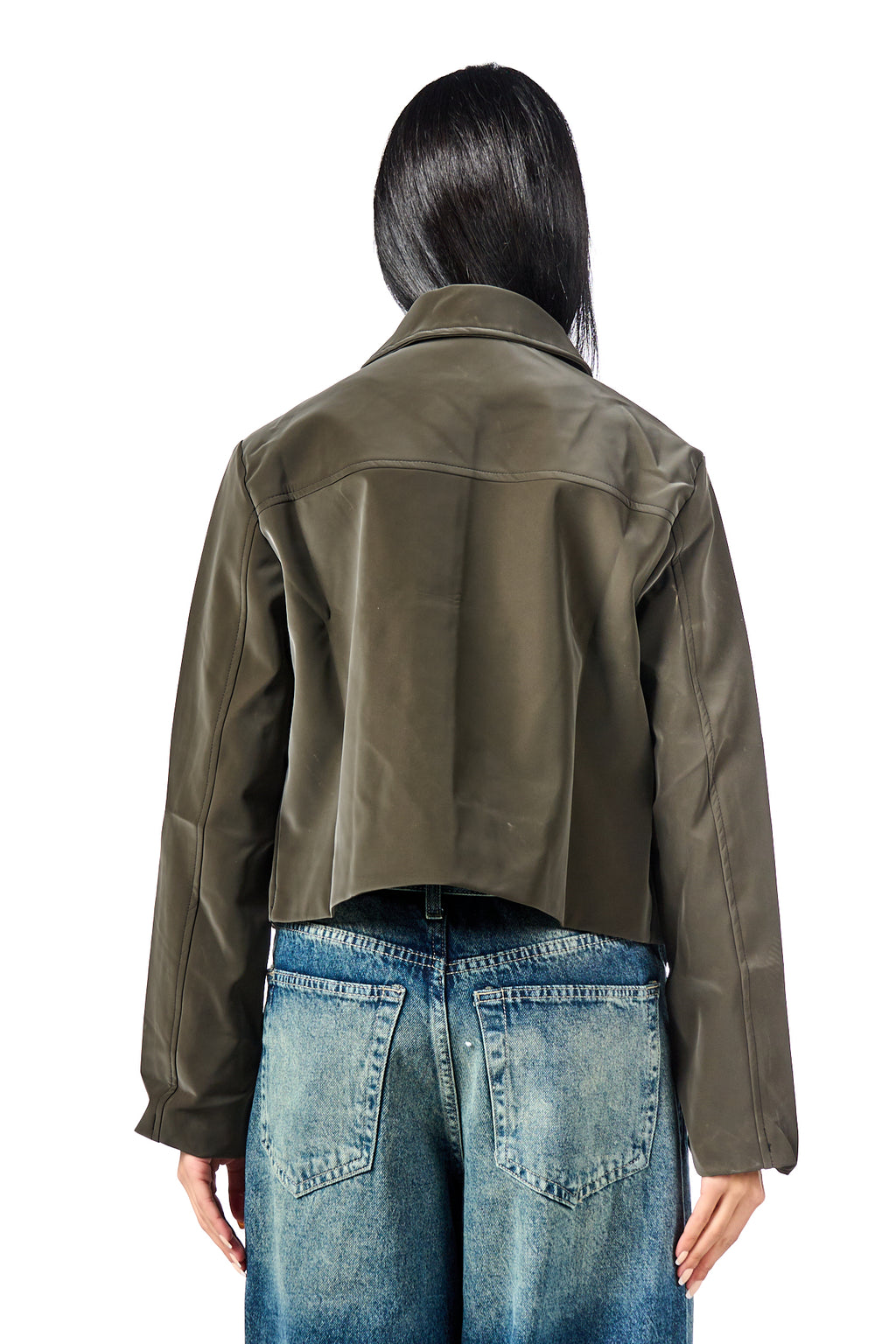 Gloss Soft Zip-Up Leather Jacket