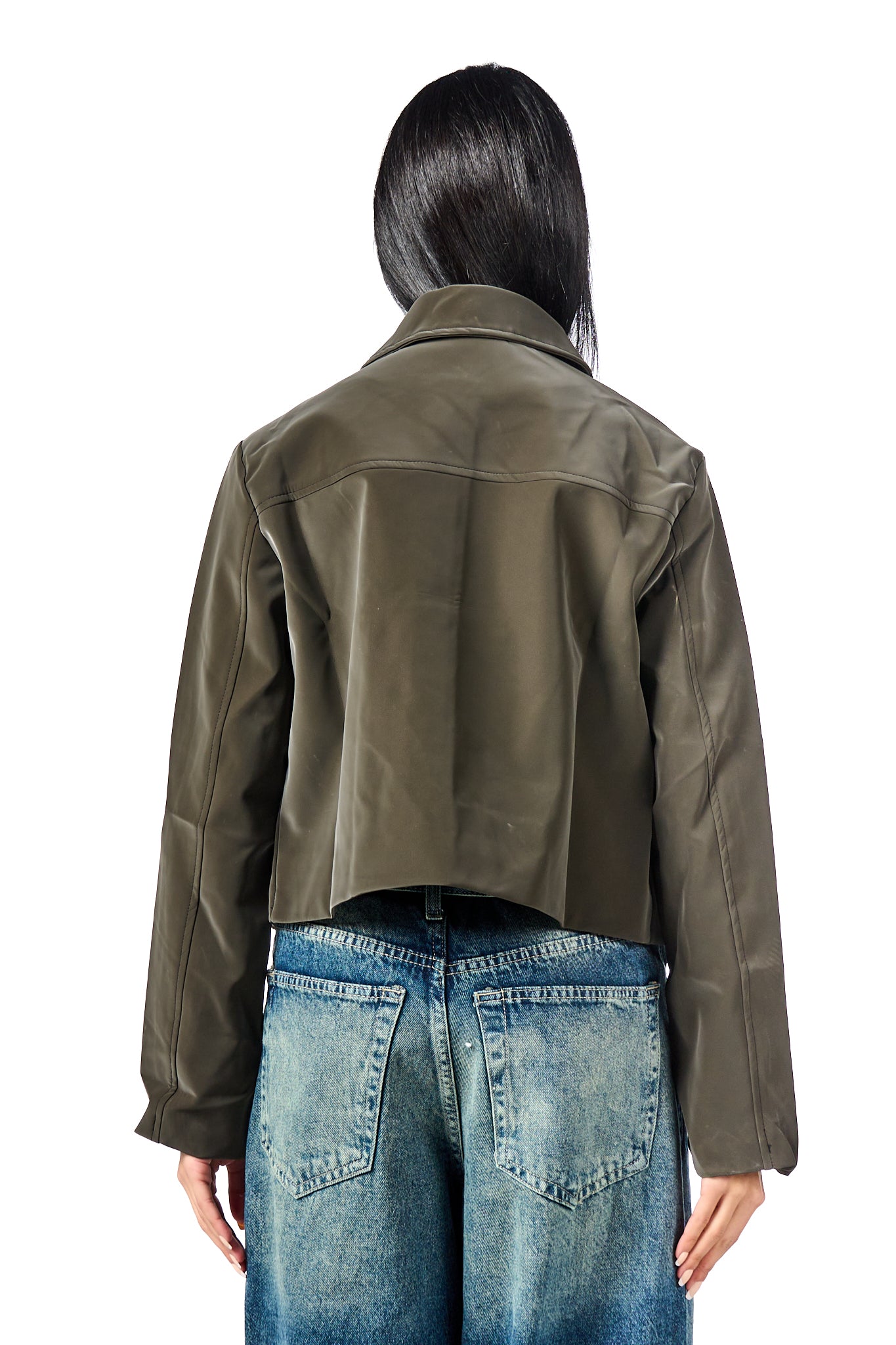 Gloss Soft Zip-Up Leather Jacket