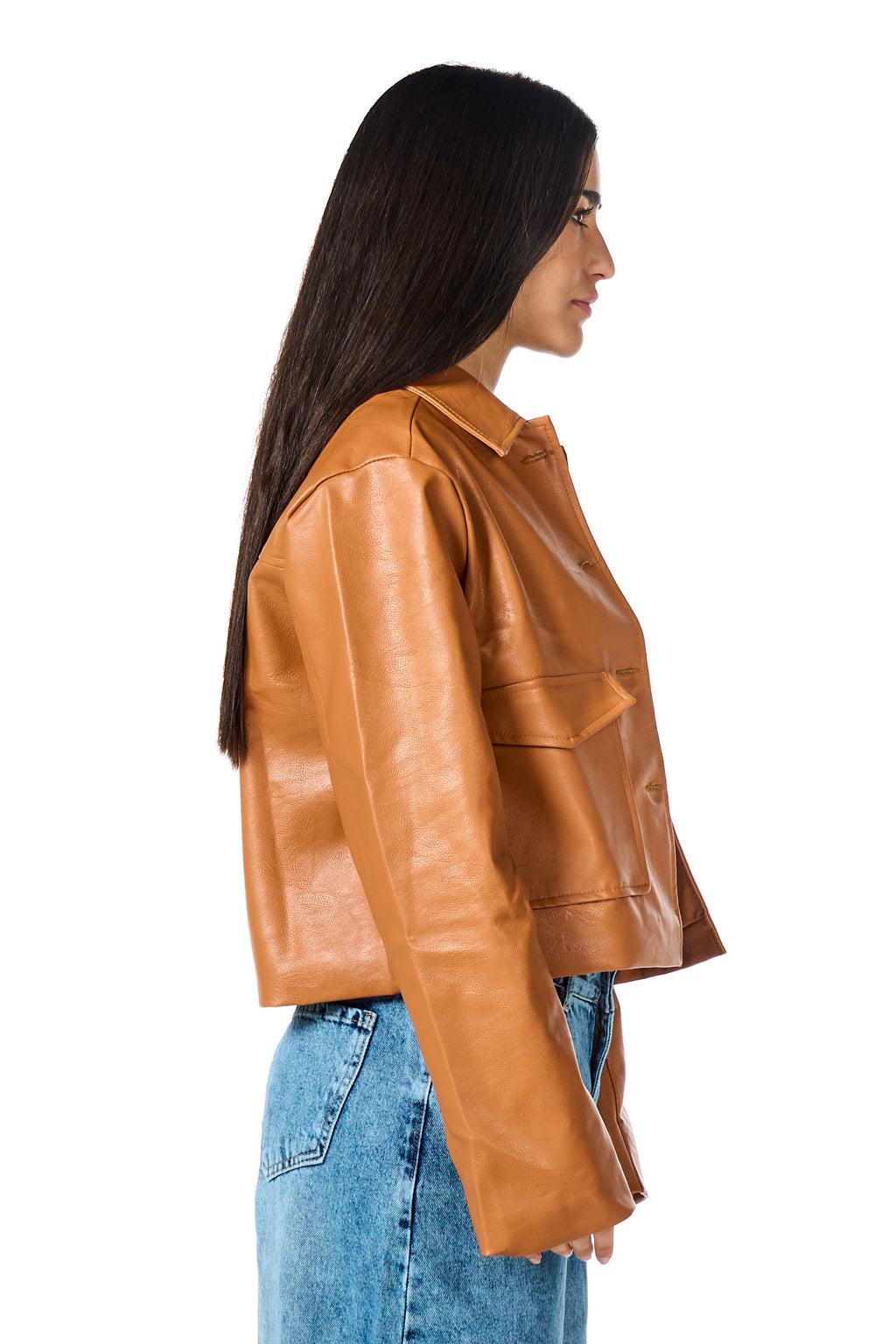 Leather Buttons Jacket