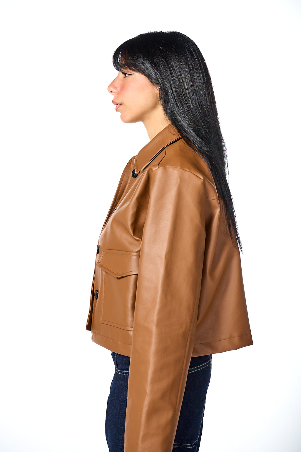 Leather Buttons Jacket