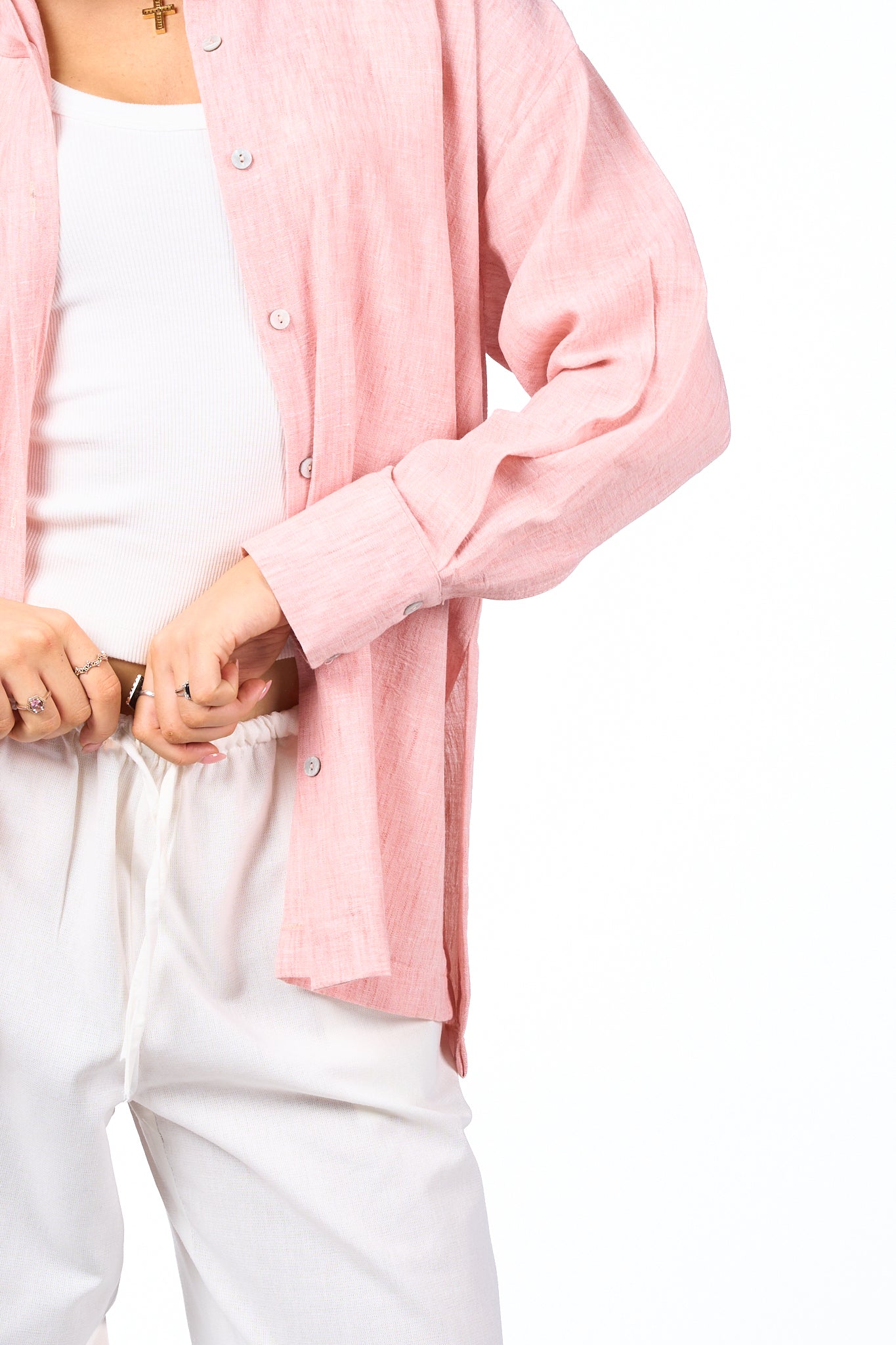 Washed Pure Long Sleeve Linen Shirt