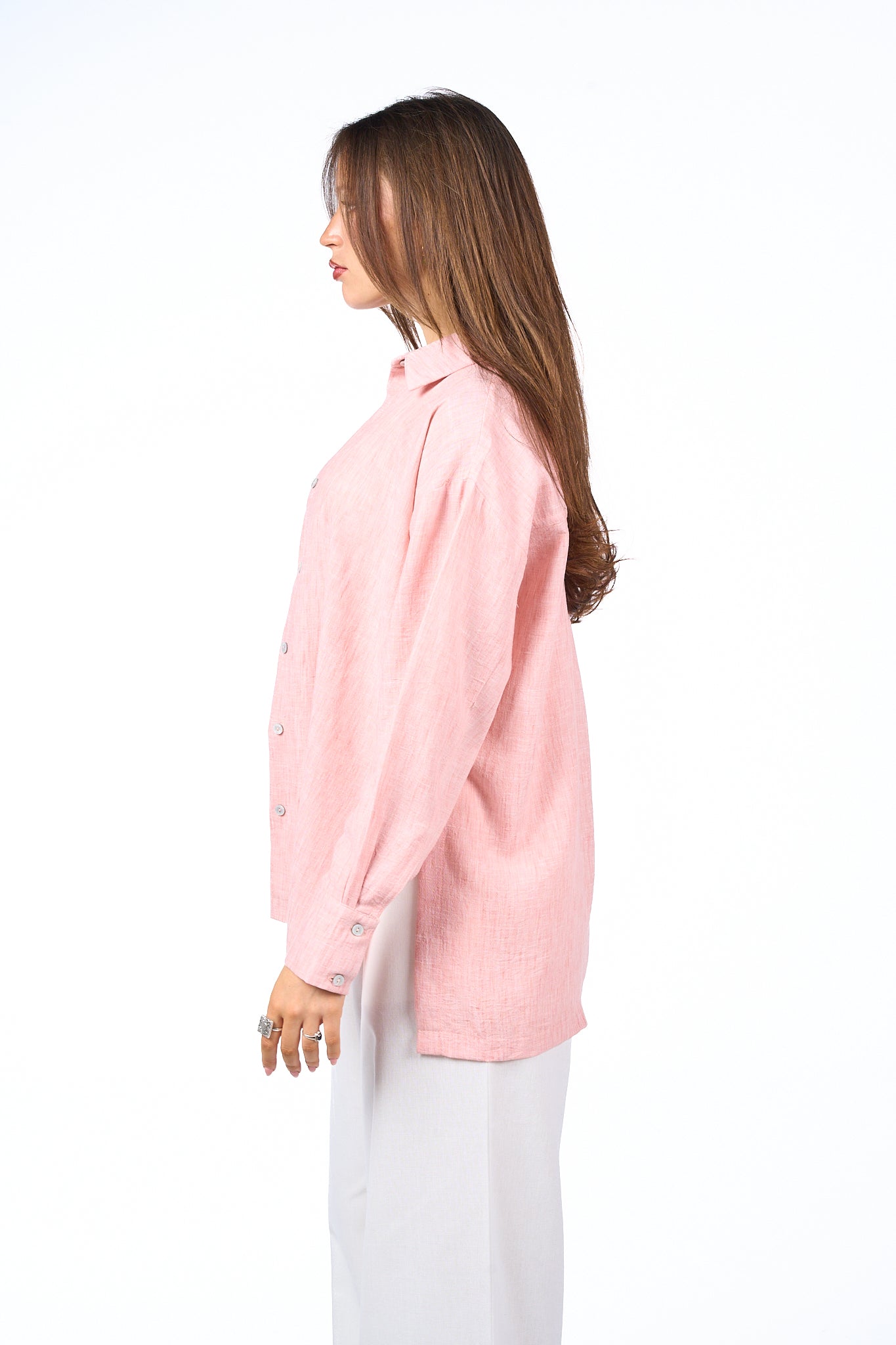 Washed Pure Long Sleeve Linen Shirt