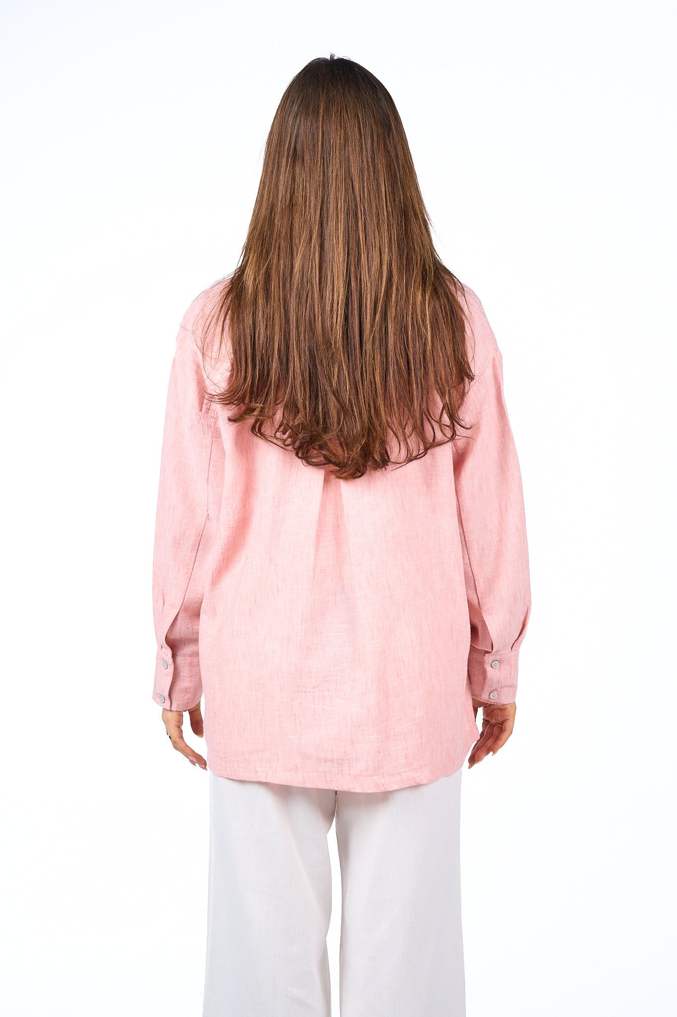 Washed Pure Long Sleeve Linen Shirt