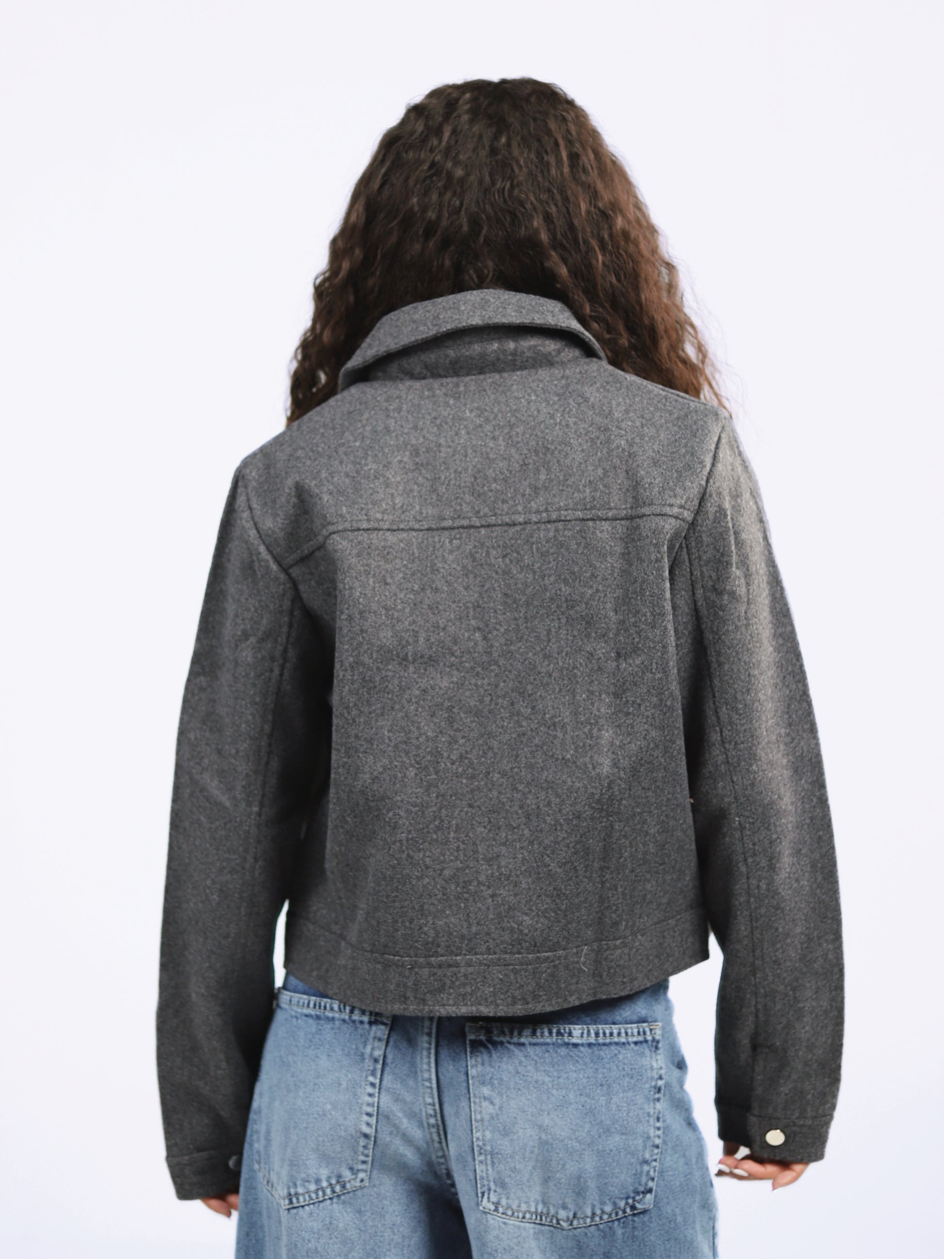 Pocketed Broadcloth Jacket