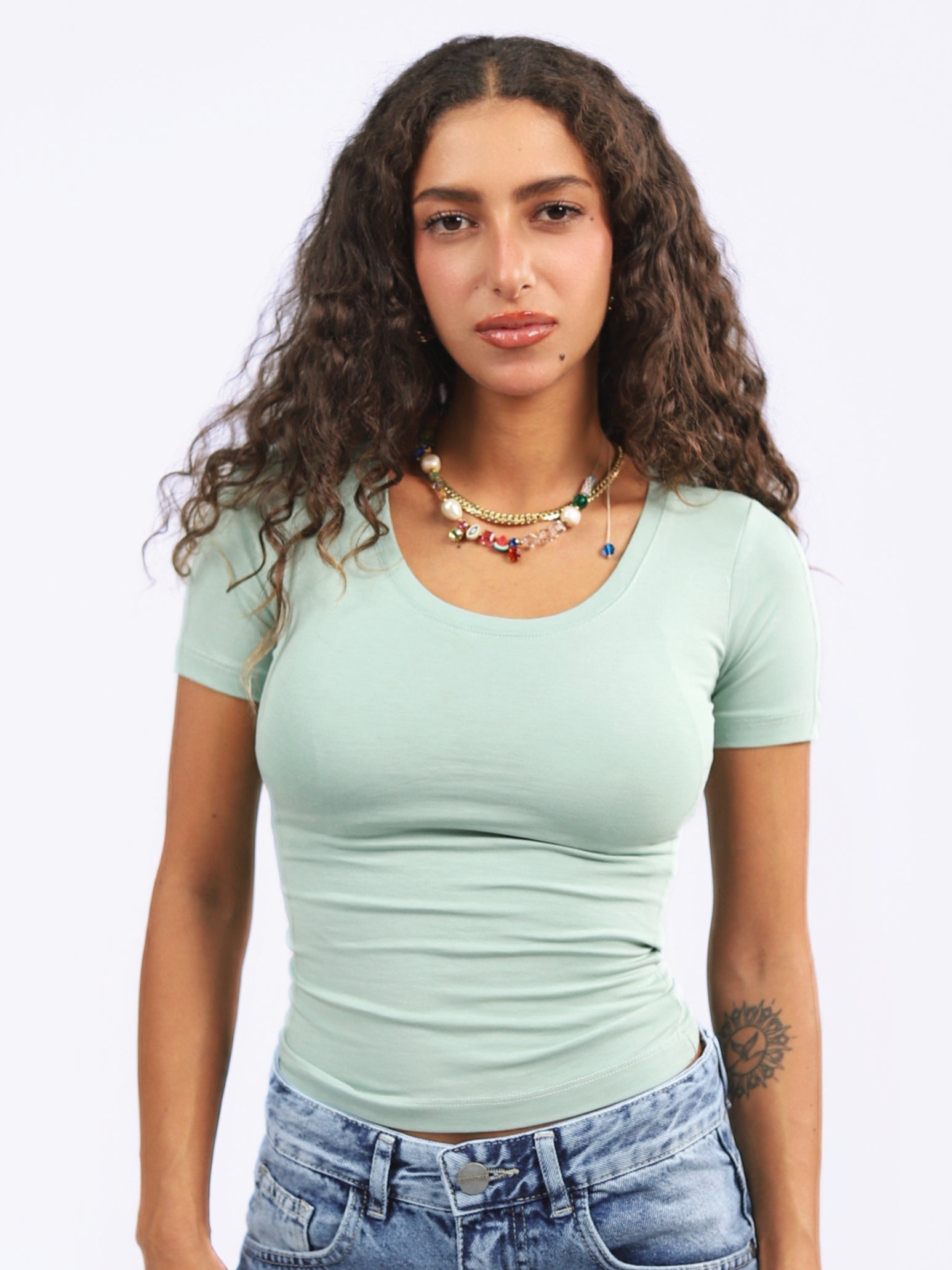Basic Stretch Cotton T-Shirt