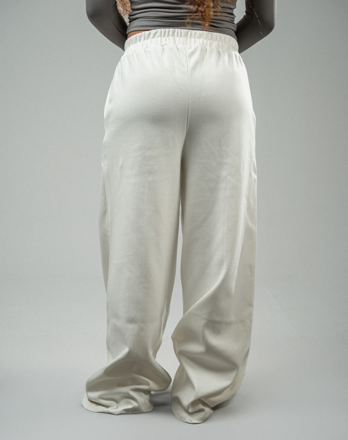 Off White Baggy Plush SweatPants