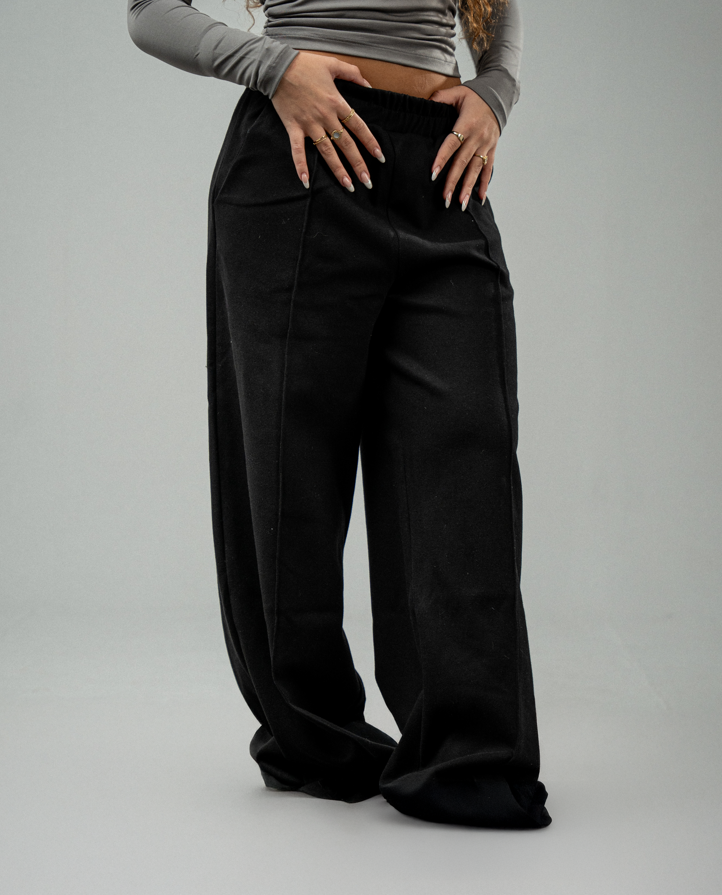 Black Baggy Plush SweatPants