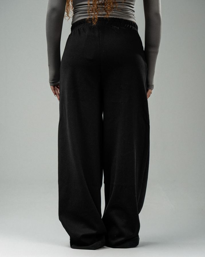 Black Baggy Plush SweatPants