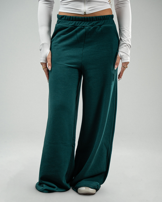 Azure Green Melton Baggy SweatPants