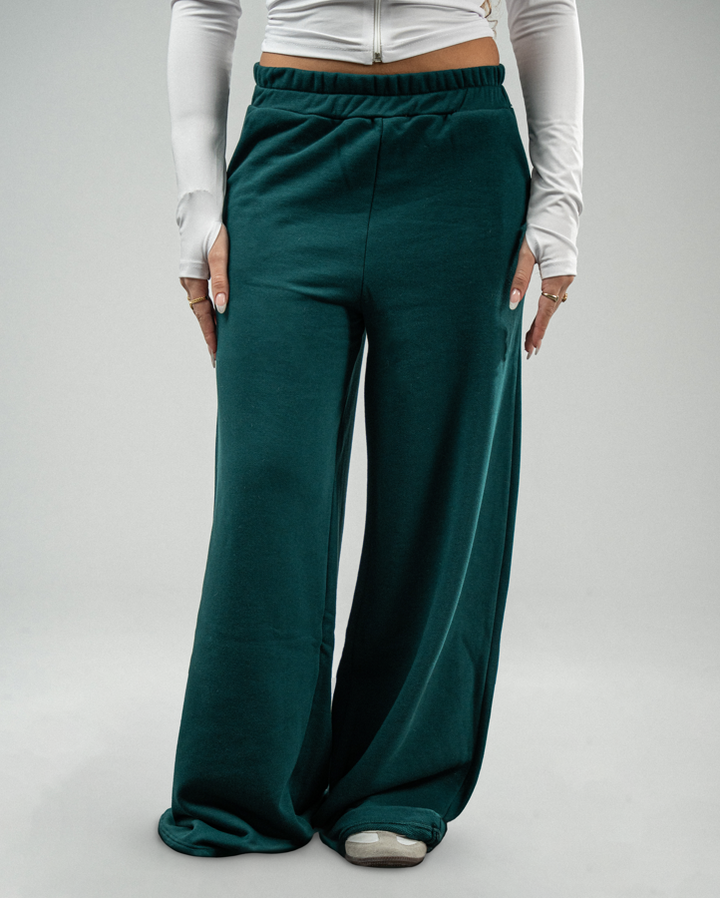 Azure Green Melton Baggy SweatPants
