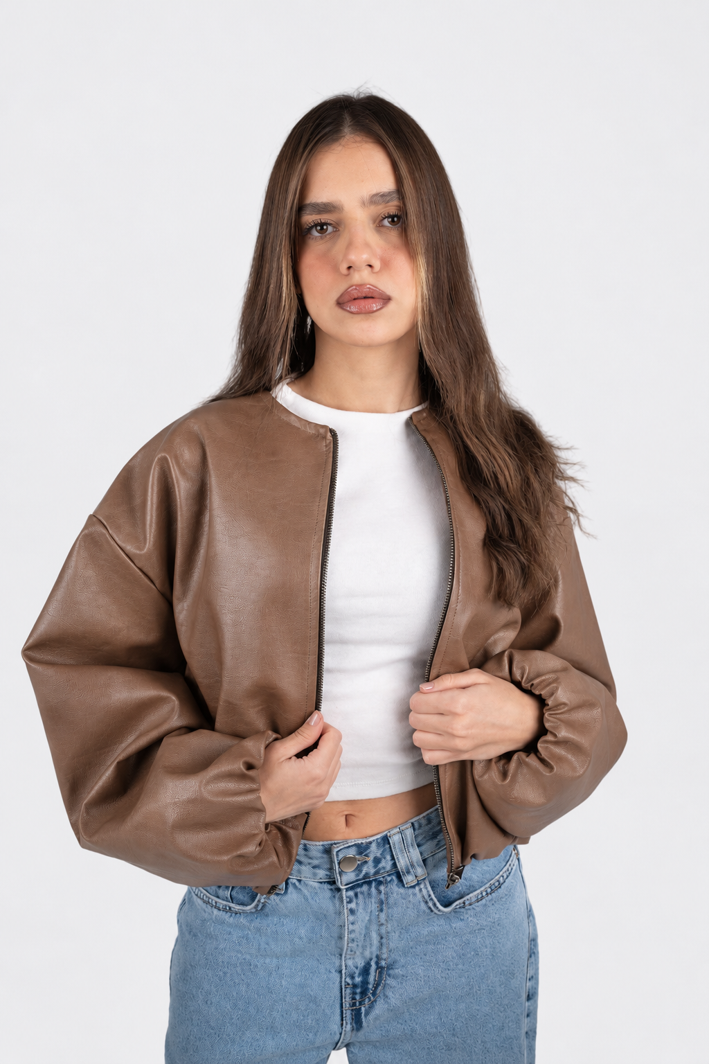 Leather Bomber Jacket