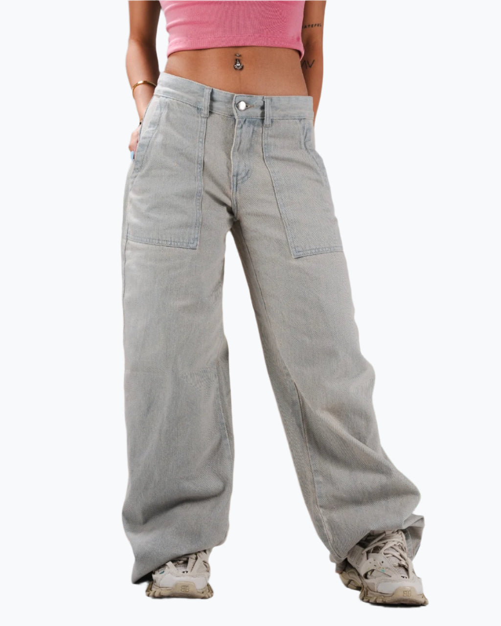 Snow Pocket Baggy Jeans