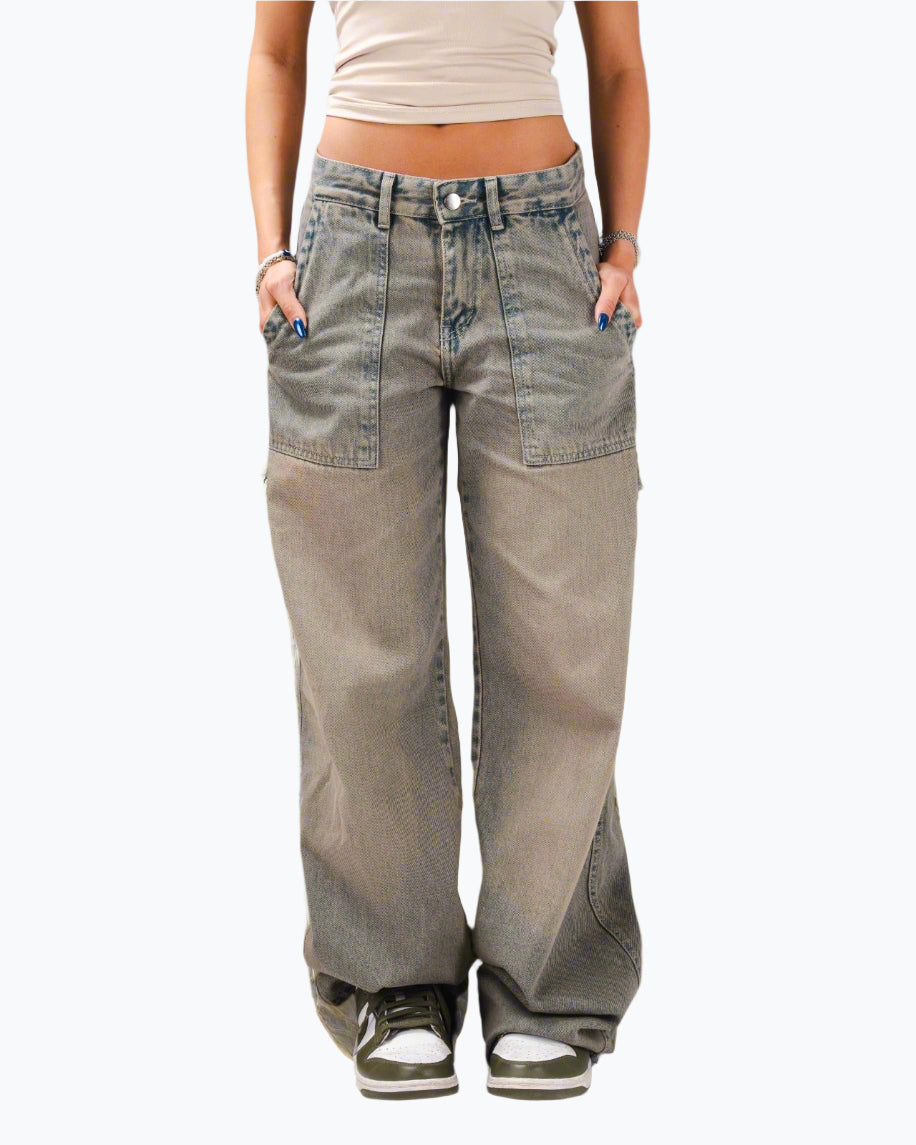 Dirty Grey Pocket Jeans