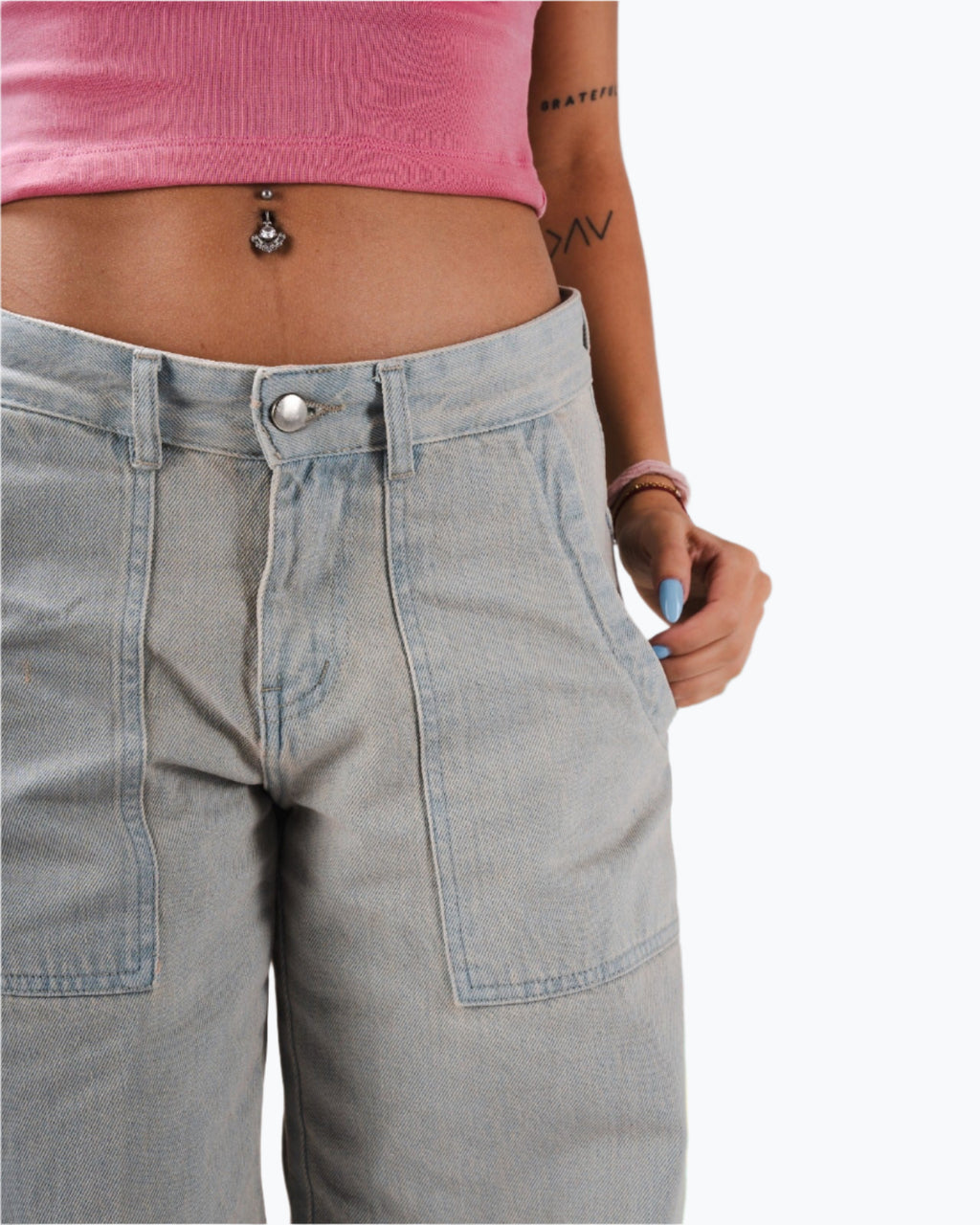 Snow Pocket Baggy Jeans