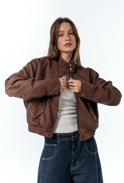 Suede Effect Jacket