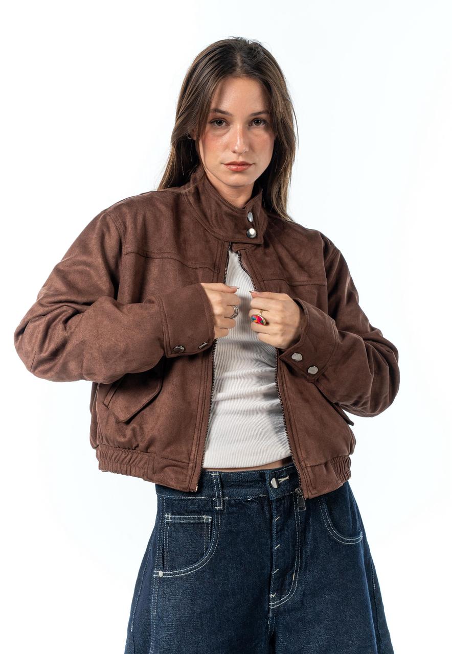 Suede Effect Jacket