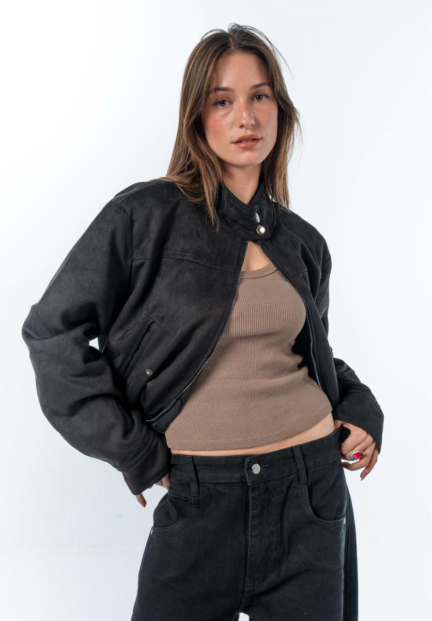 Suede Effect Jacket