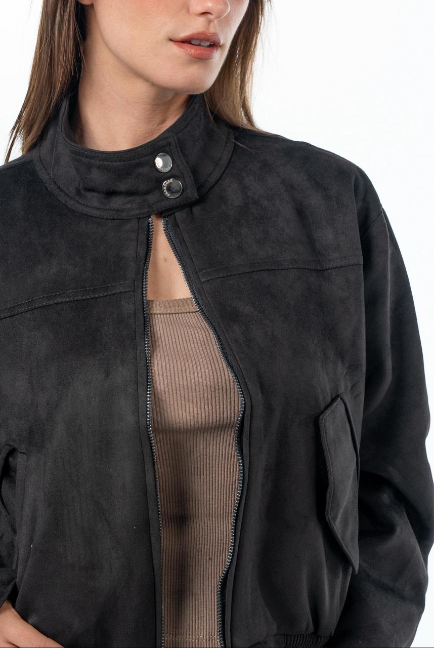Suede Effect Jacket