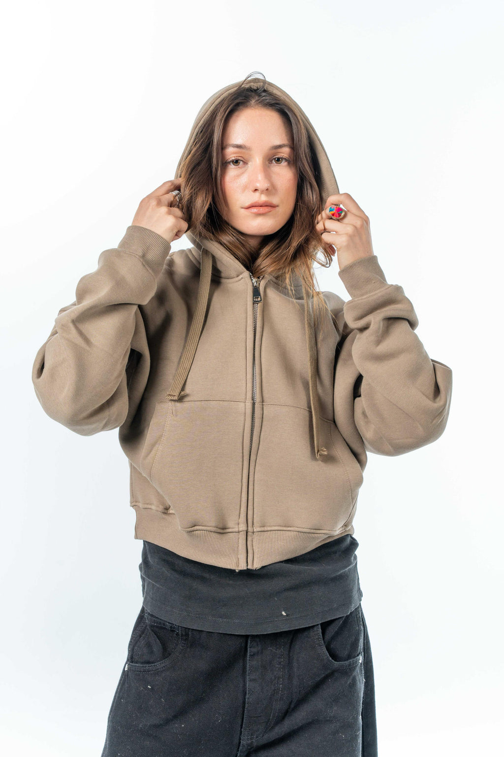 Fluffy Melton Jacket